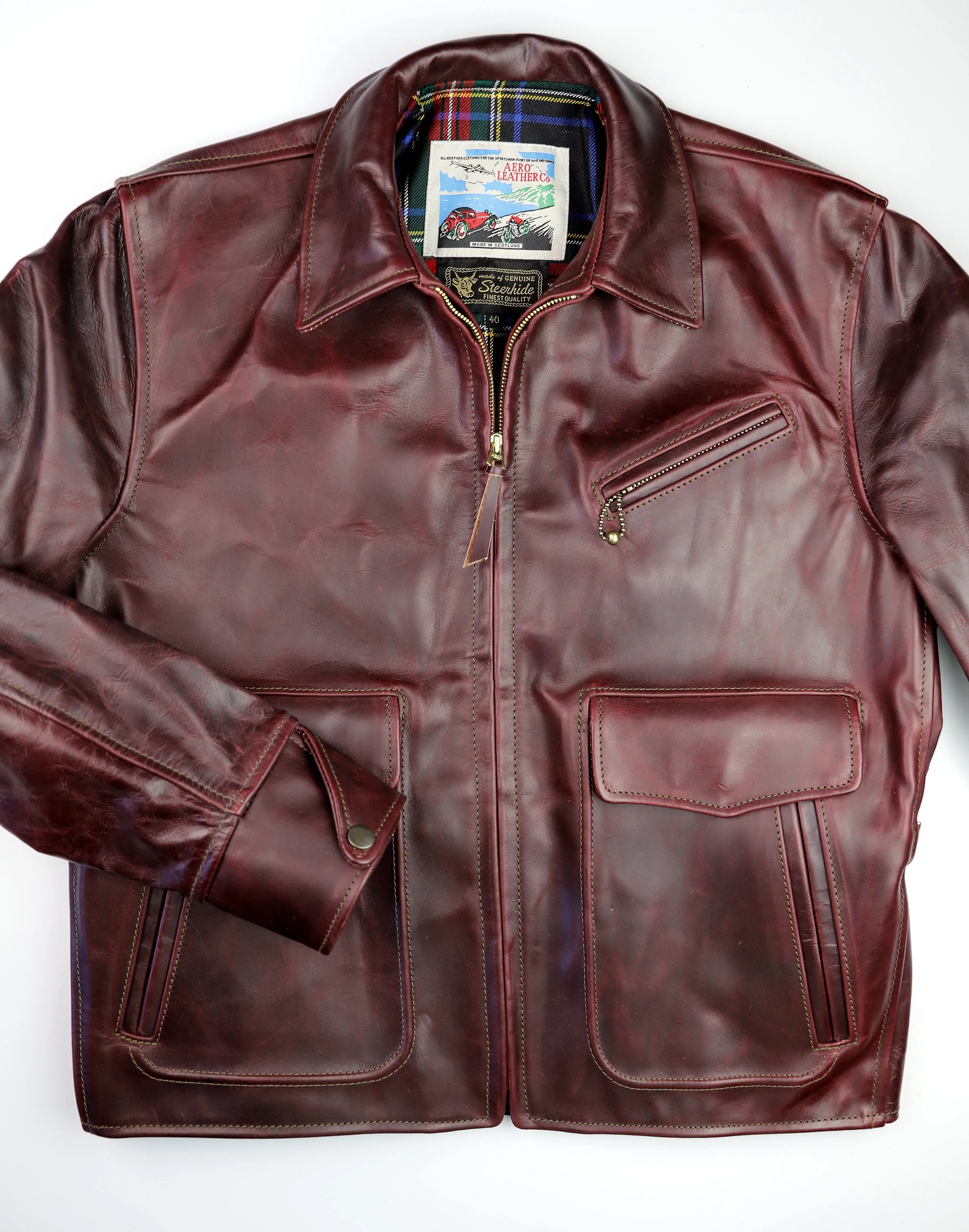Aero Half Belt Deluxe, size 40 (fits like size 44), Cordovan CXL Steerhide