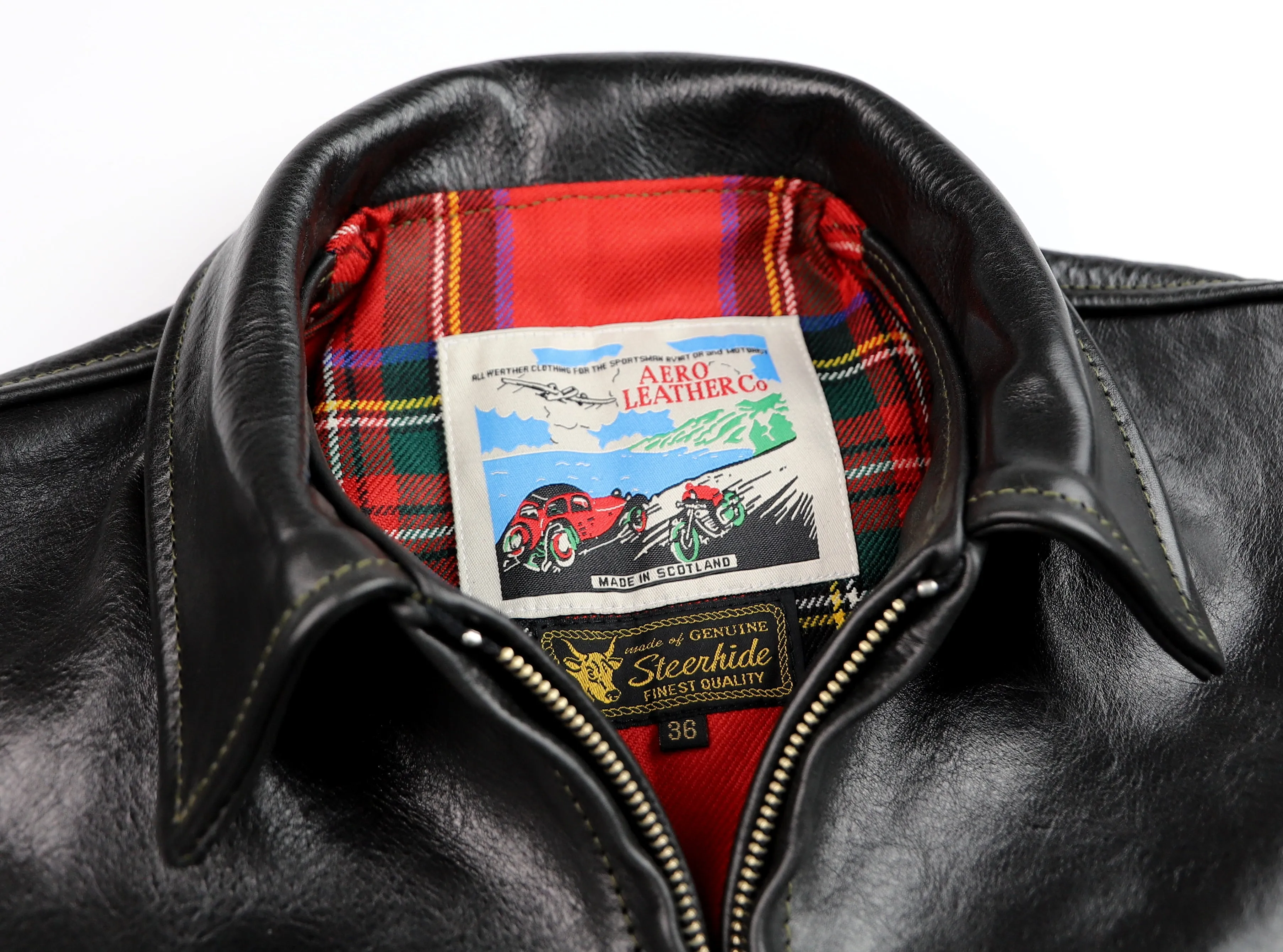 Aero Highwayman, sz 36 (fits like size 40), Black Badalassi Cowhide