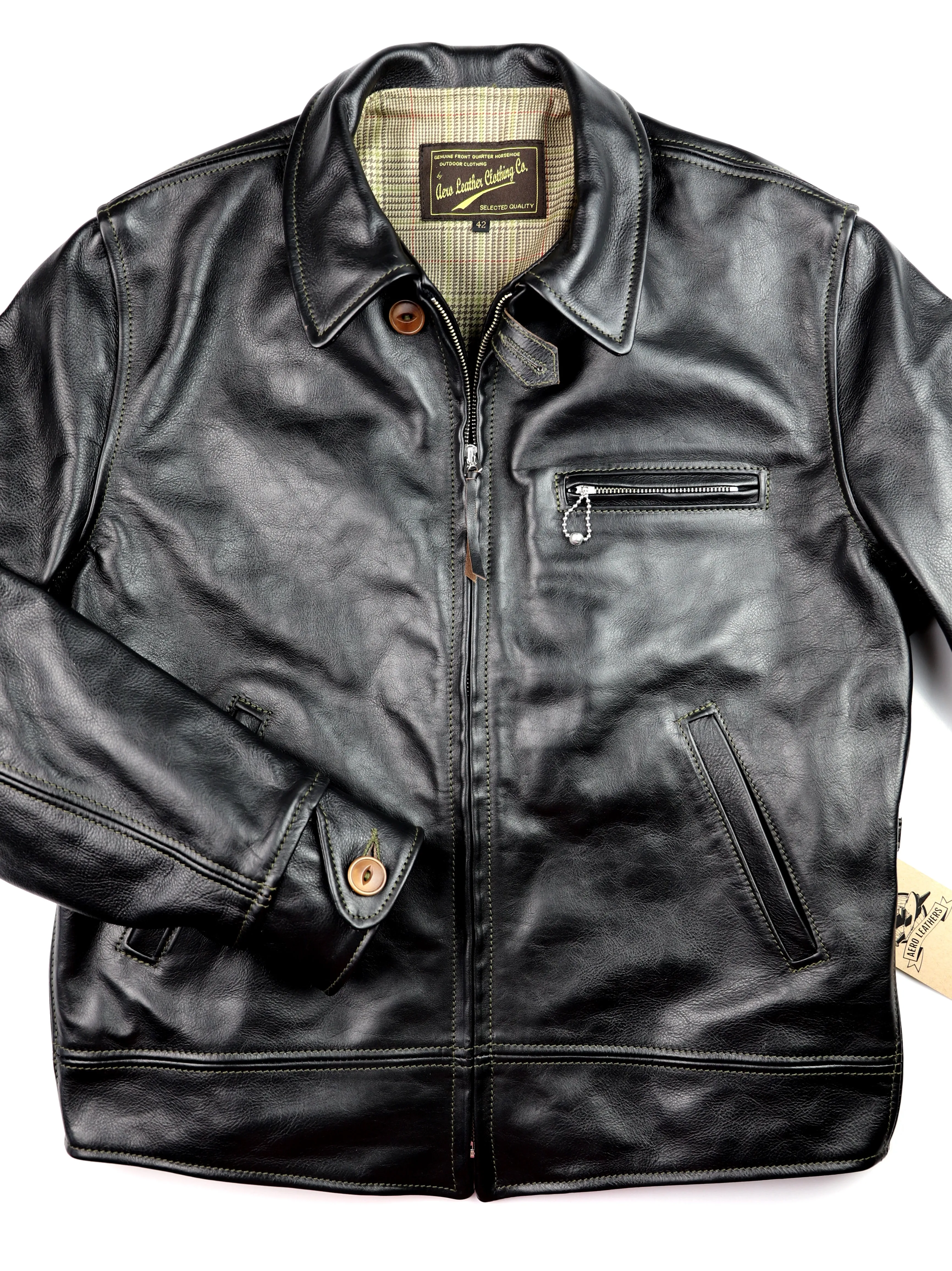 Aero Original Hercules, size 42, Blackened Brown Vicenza Horsehide