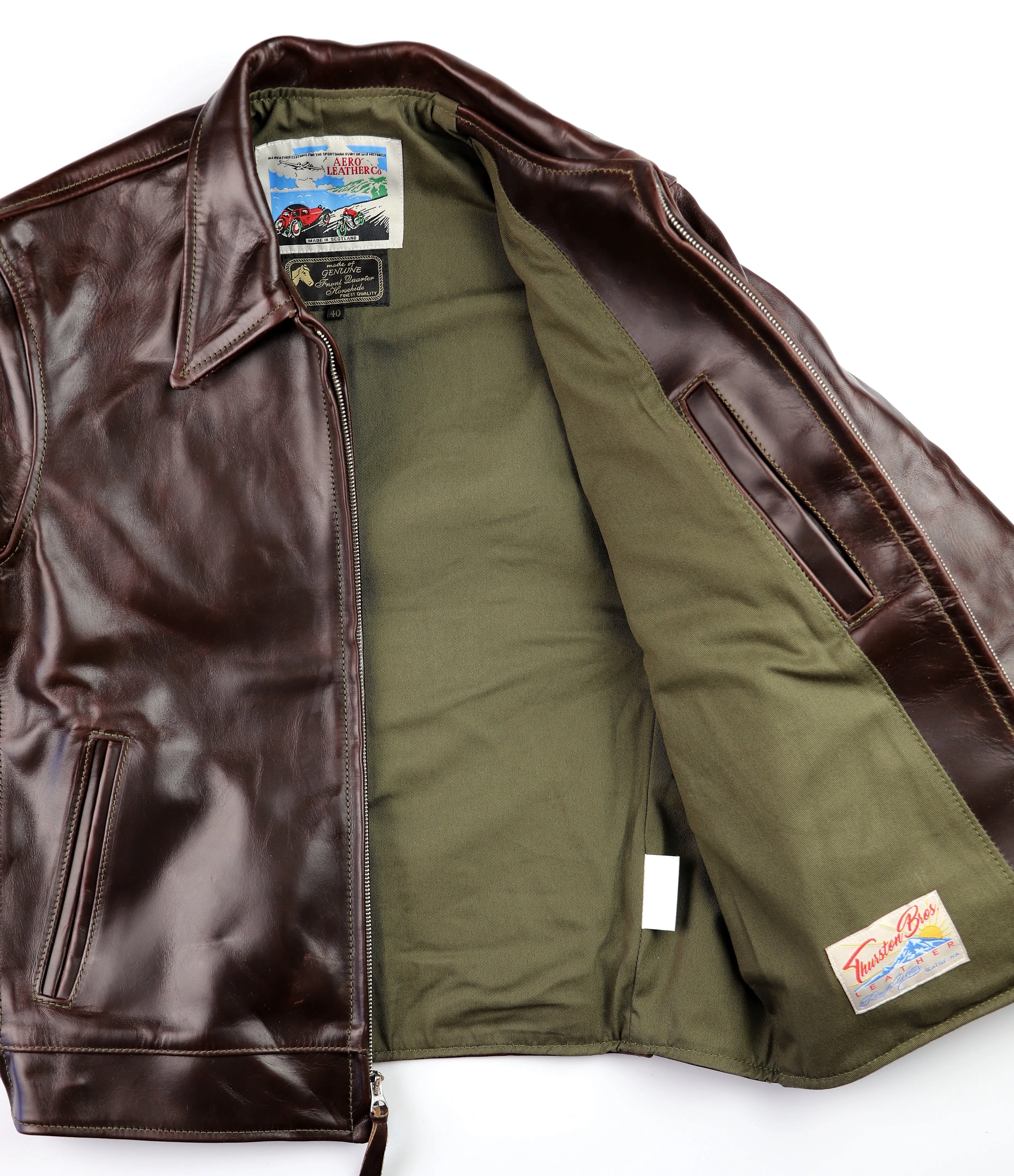 Aero Premier Highwayman, sz 40, Brown CXL Horsehide
