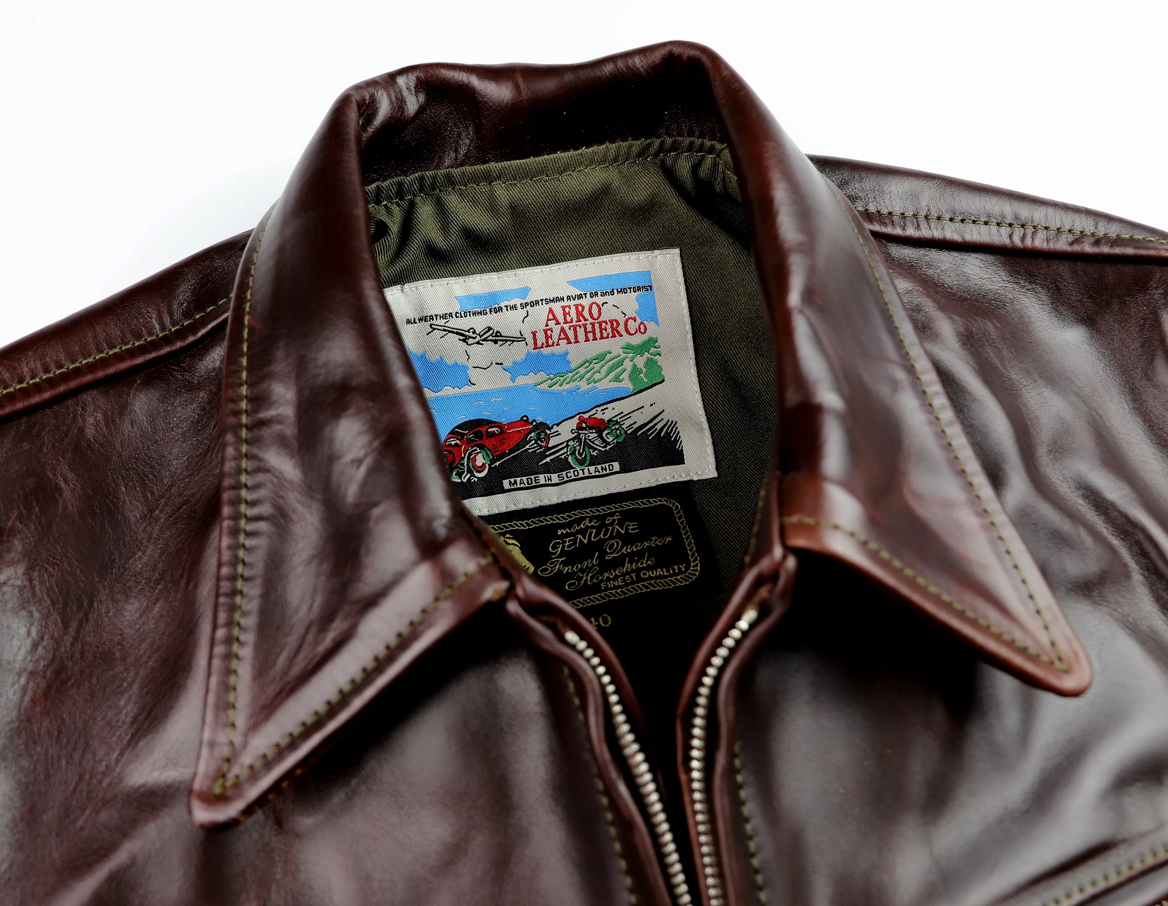 Aero Premier Highwayman, sz 40, Brown CXL Horsehide