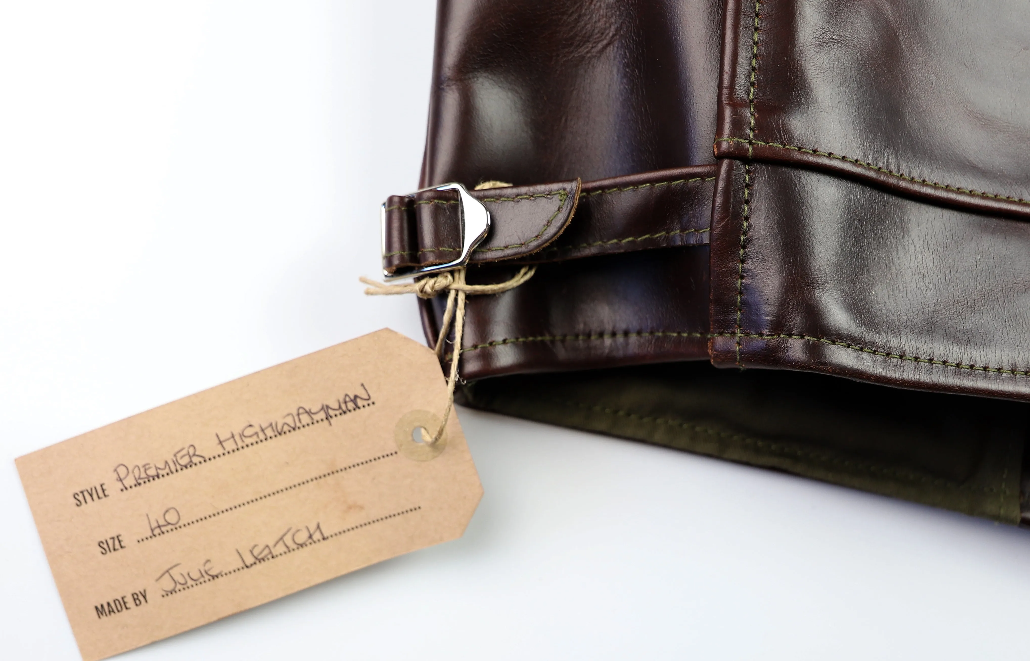 Aero Premier Highwayman, sz 40, Brown CXL Horsehide