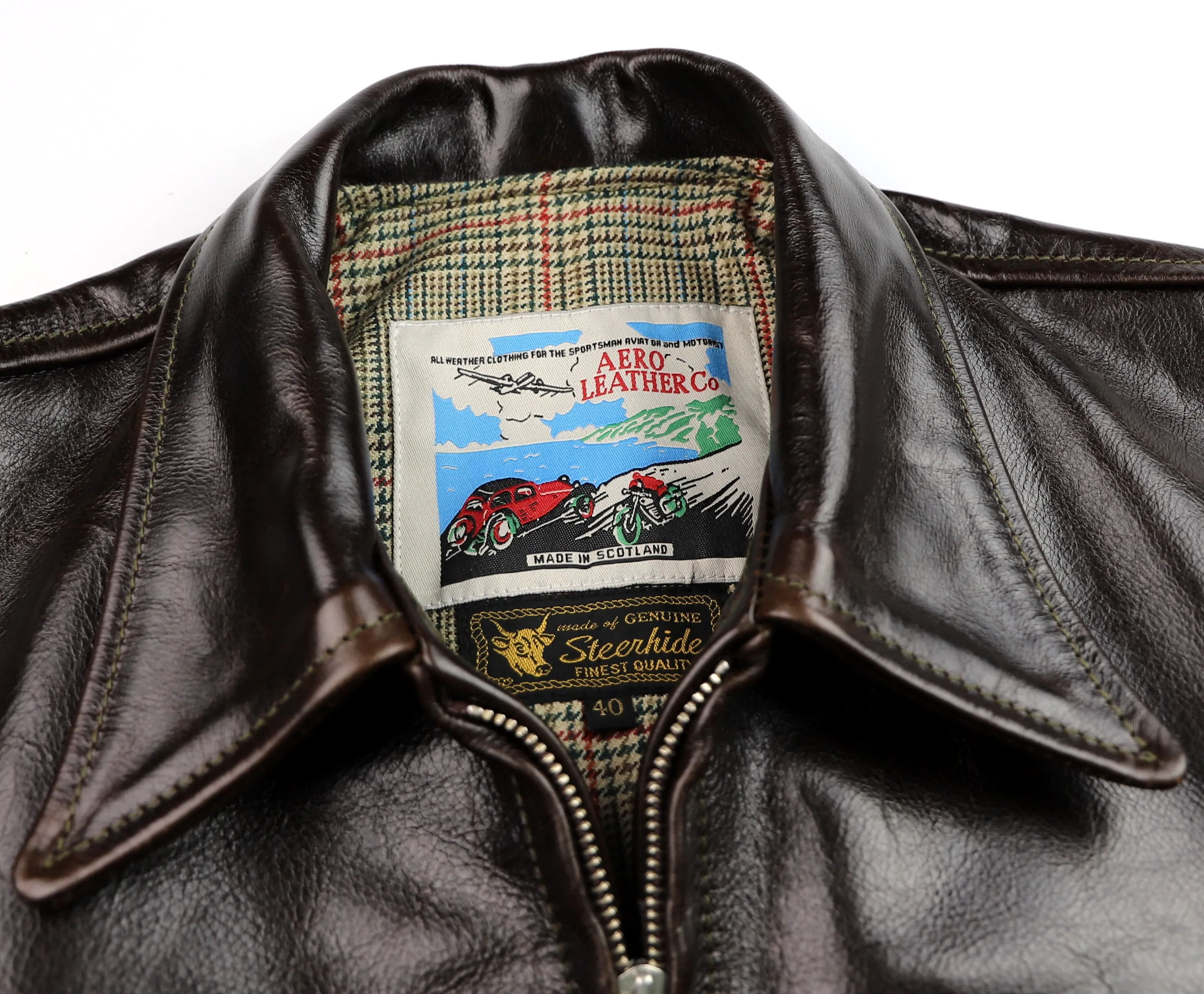 Aero Premier Highwayman, sz 40, Dark Hickory Vancouver Cowhide
