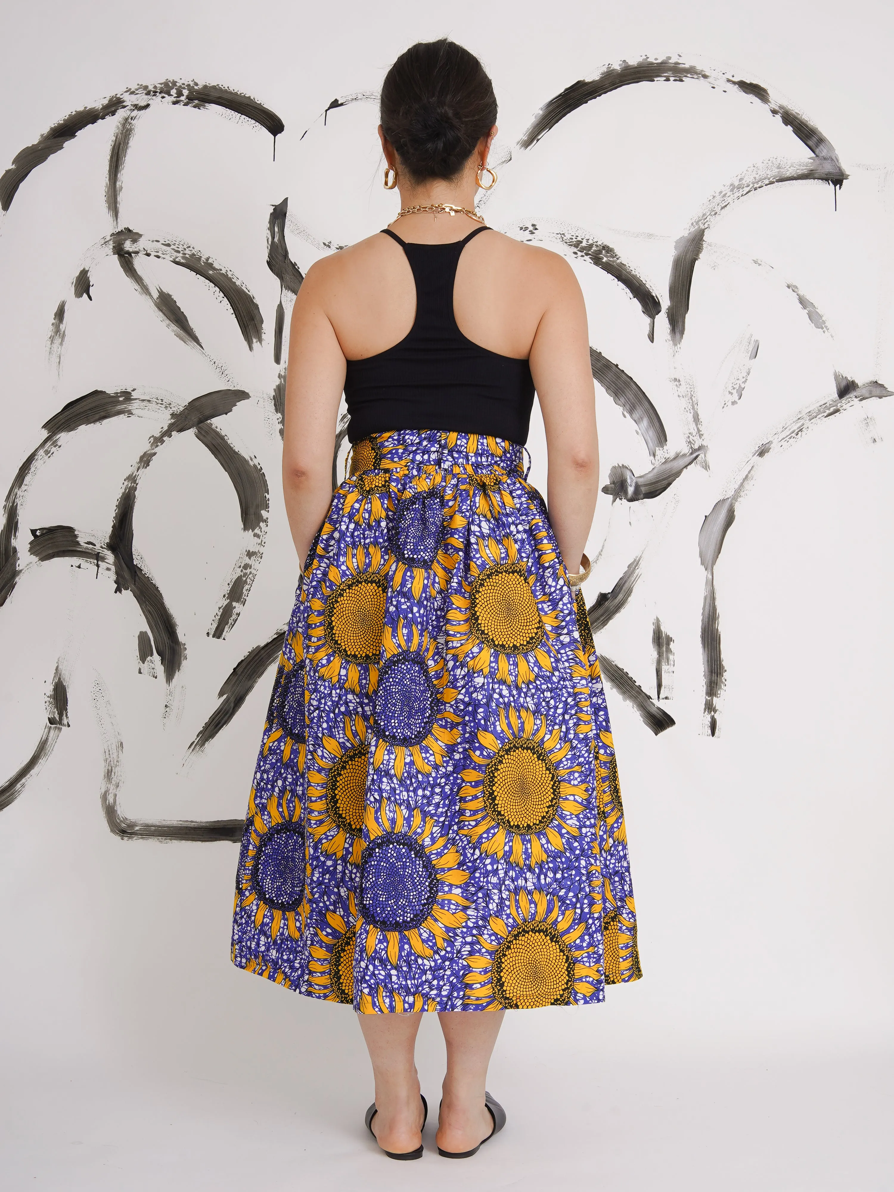 Amelie Cotton Midi Skirt