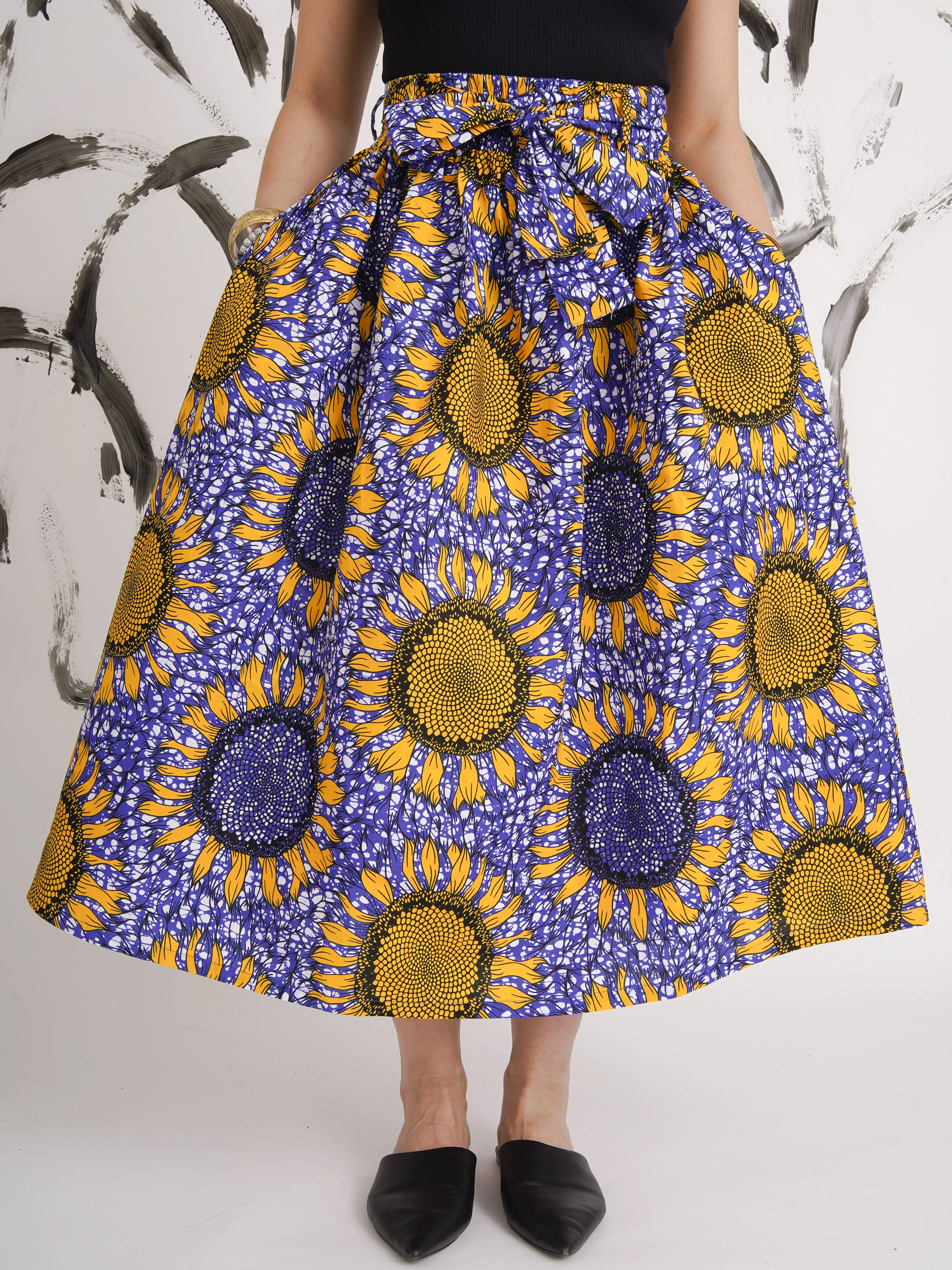 Amelie Cotton Midi Skirt