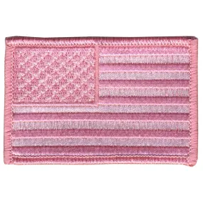 American Flag Patch Pink 3 Inch