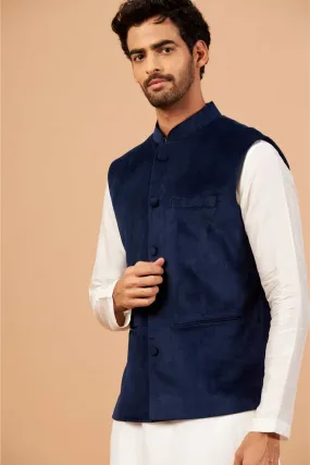 Bluvet Designer Men's Nehru jacket by Hilo Designs