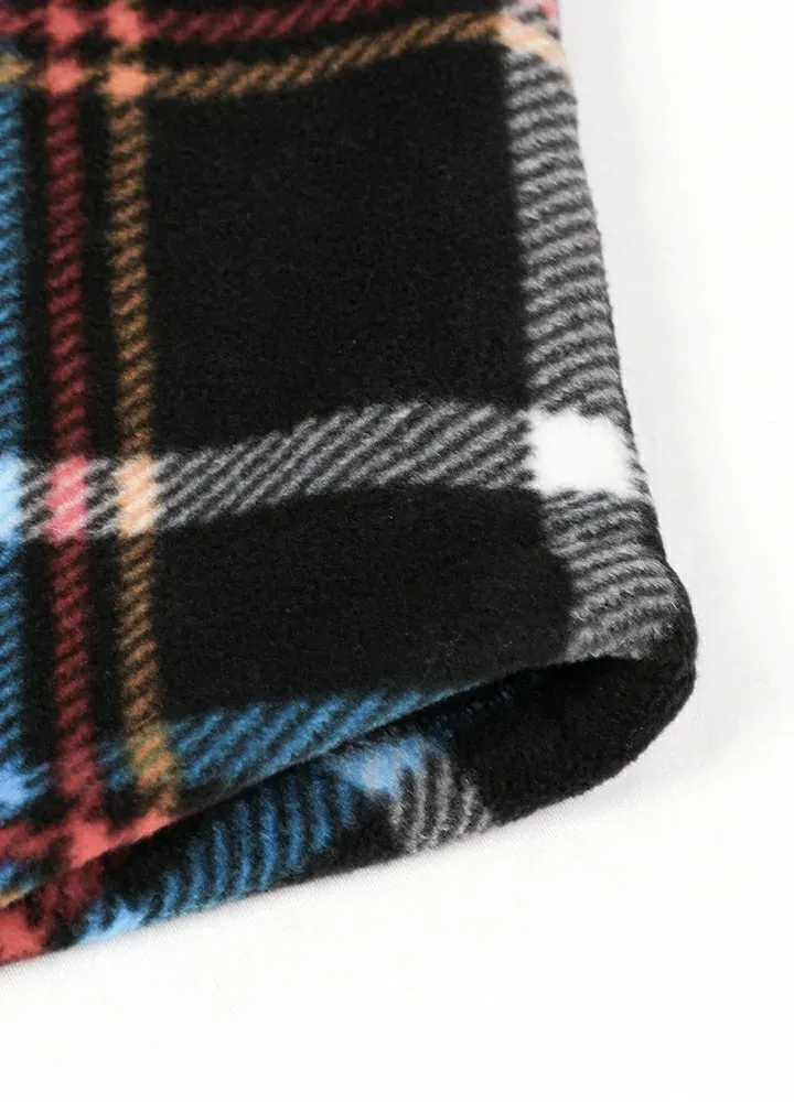 Boys Sherpa Lined Buffalo Plaid Fleece Button Down Shirt Jacket-Kids