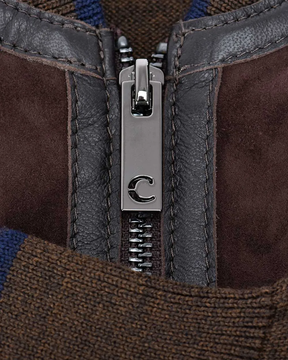 Brown nobuck finish jacket
