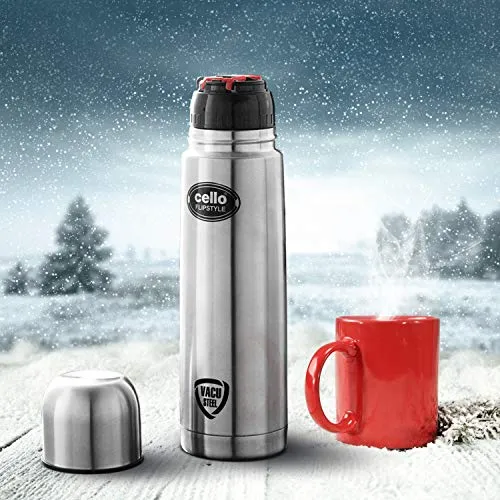Cello Flip Style Water Bottle, Stainless Steel (500 ML)