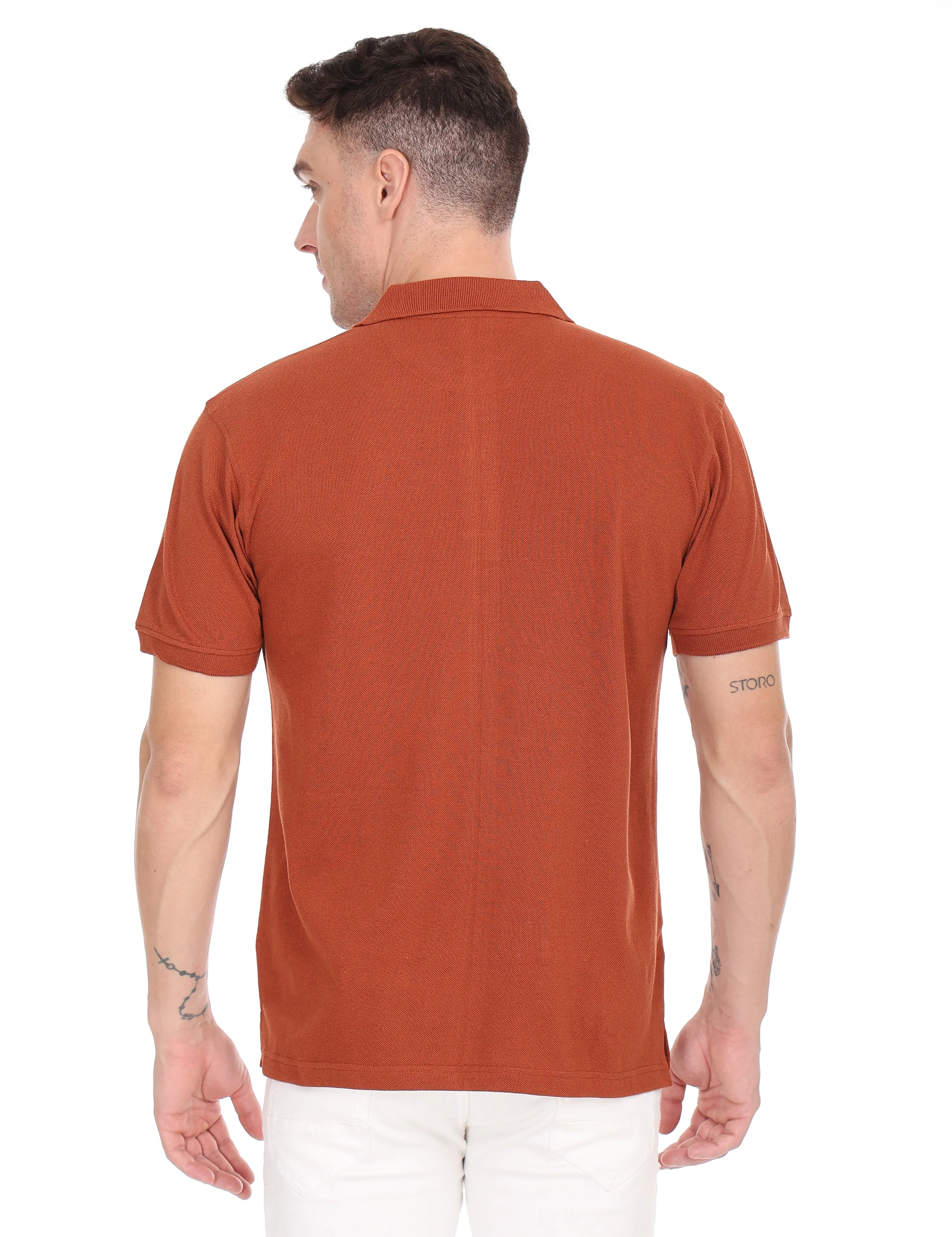 Coral Mustard Colour T-shirt - 7006