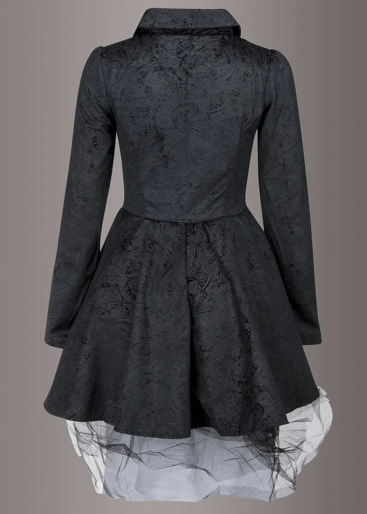 Dark Rose Victorian Steampunk Jacket with Tulle
