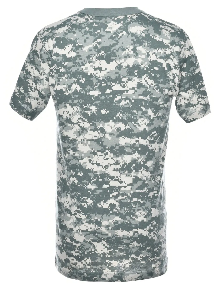 Extra Long Printed T-shirt - S