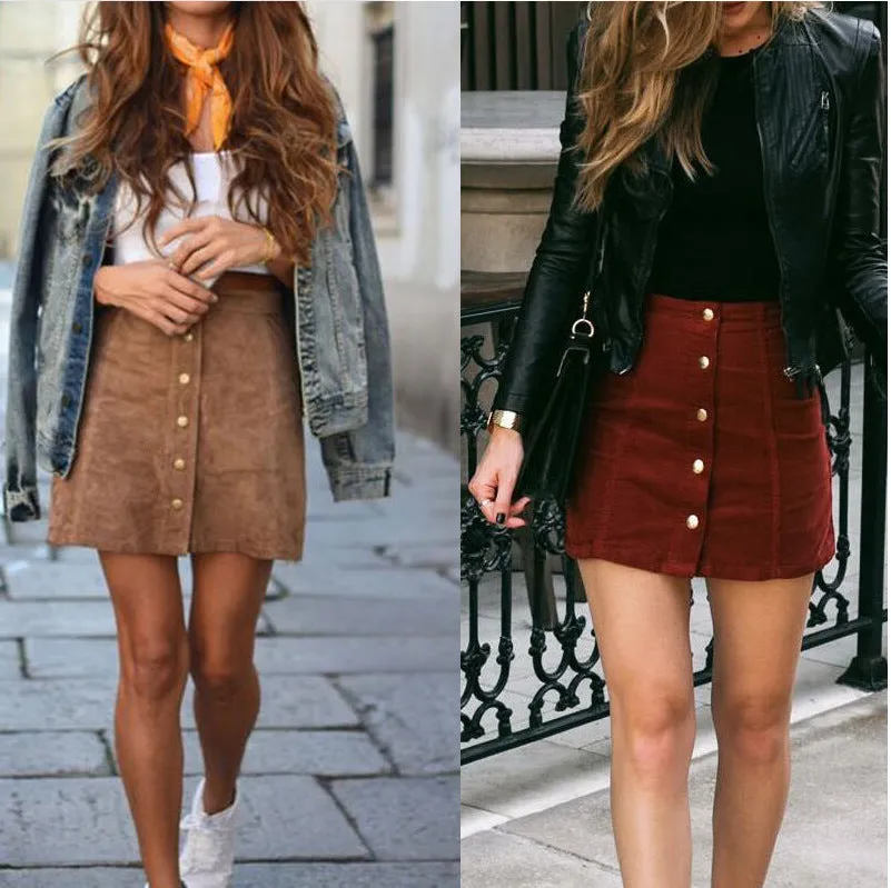 Fashionkova suede jacket outfit Women's Online Red Niche Suede High-End Fashion Autumn and Winter Skirt