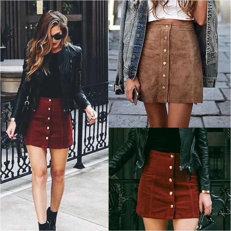 Fashionkova suede jacket outfit Women's Online Red Niche Suede High-End Fashion Autumn and Winter Skirt