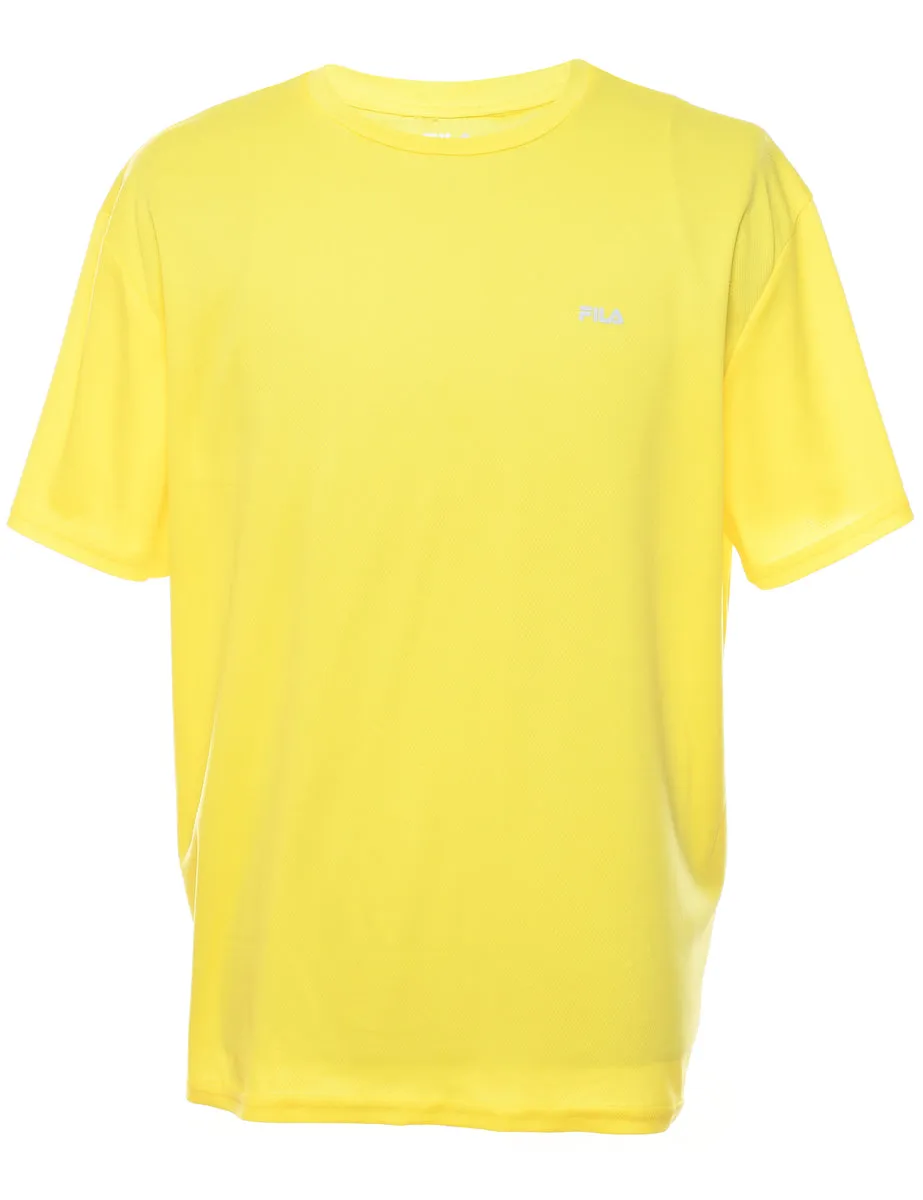 Fila Plain Yellow T-shirt - XL