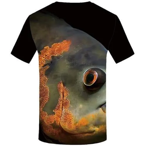 Fish T shirts Men Animal Shirt Print Tropical T shirts Funny Ocean Tshirt Printed Gothic Tshirts Cool Short Sleeve Hip hop