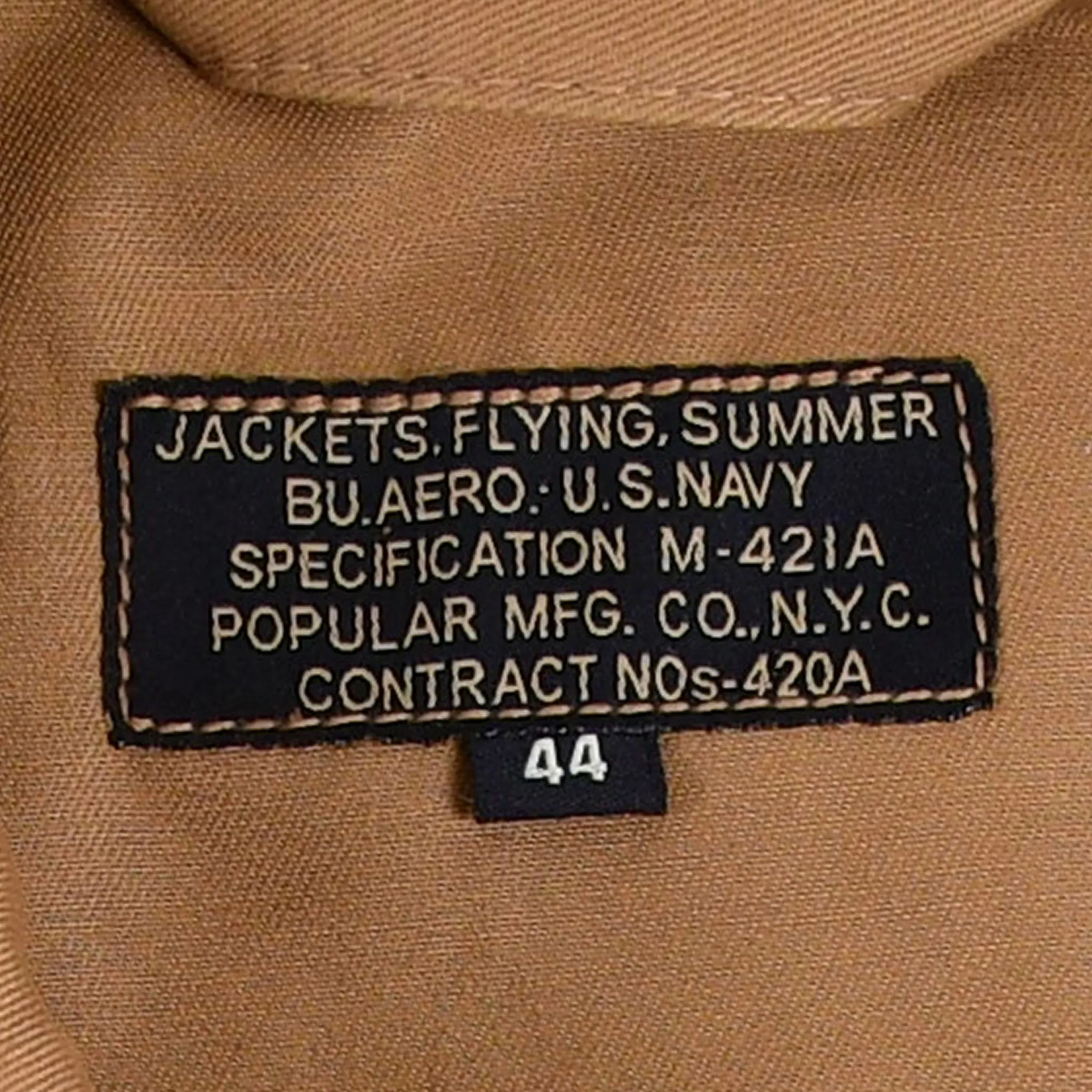 FiveStar Leather Repro U.S.NAVY M421A Summer Flight Jacket