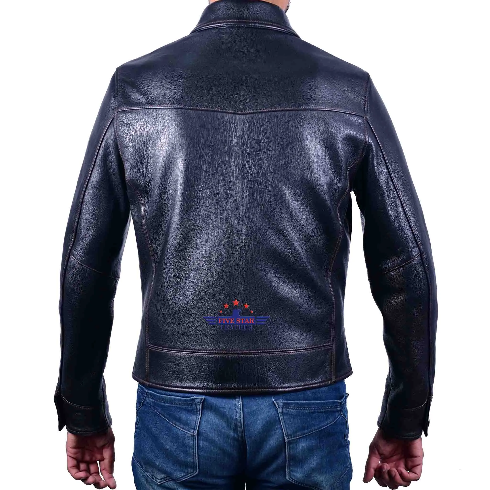 FIVESTAR LEATHER ROAD MASTER RIDER'S JACKET MEN BLACK
