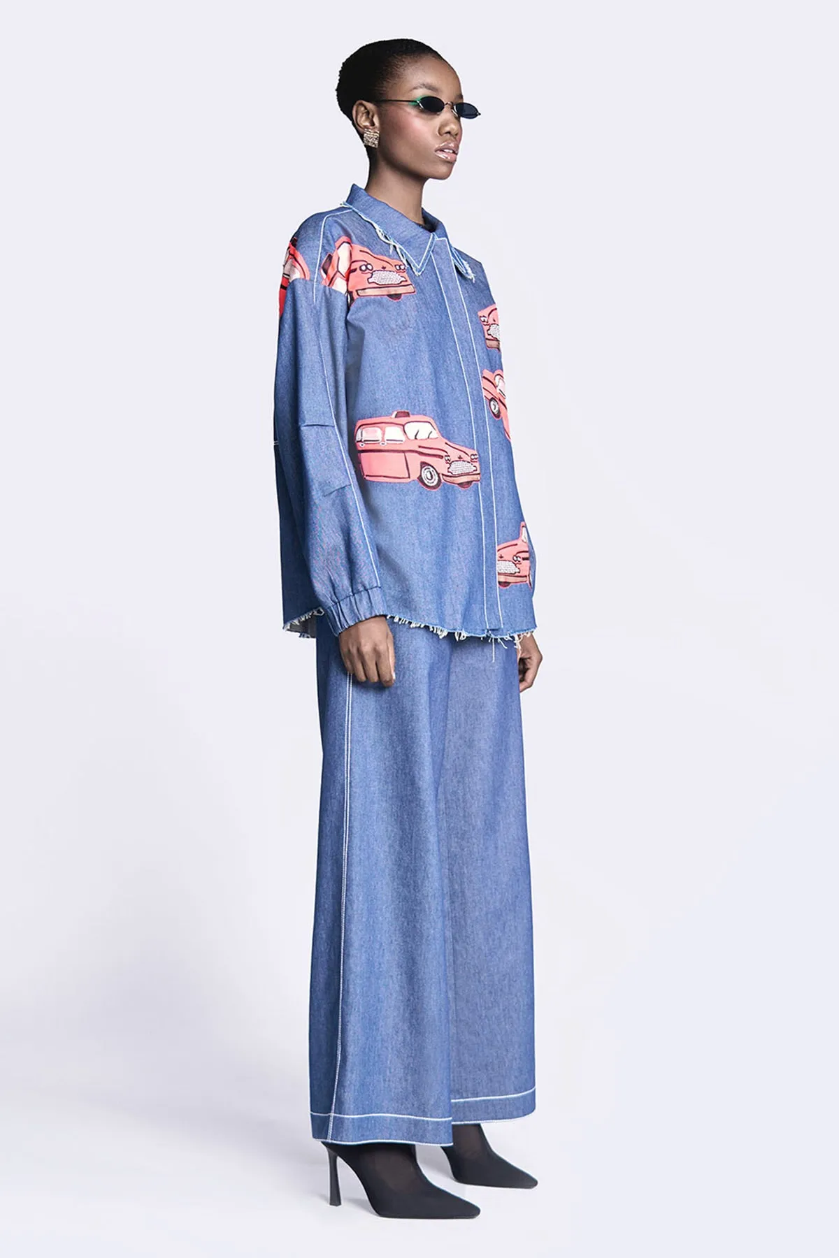 Flared Pants of "(Taxi Oversized Jacket )"