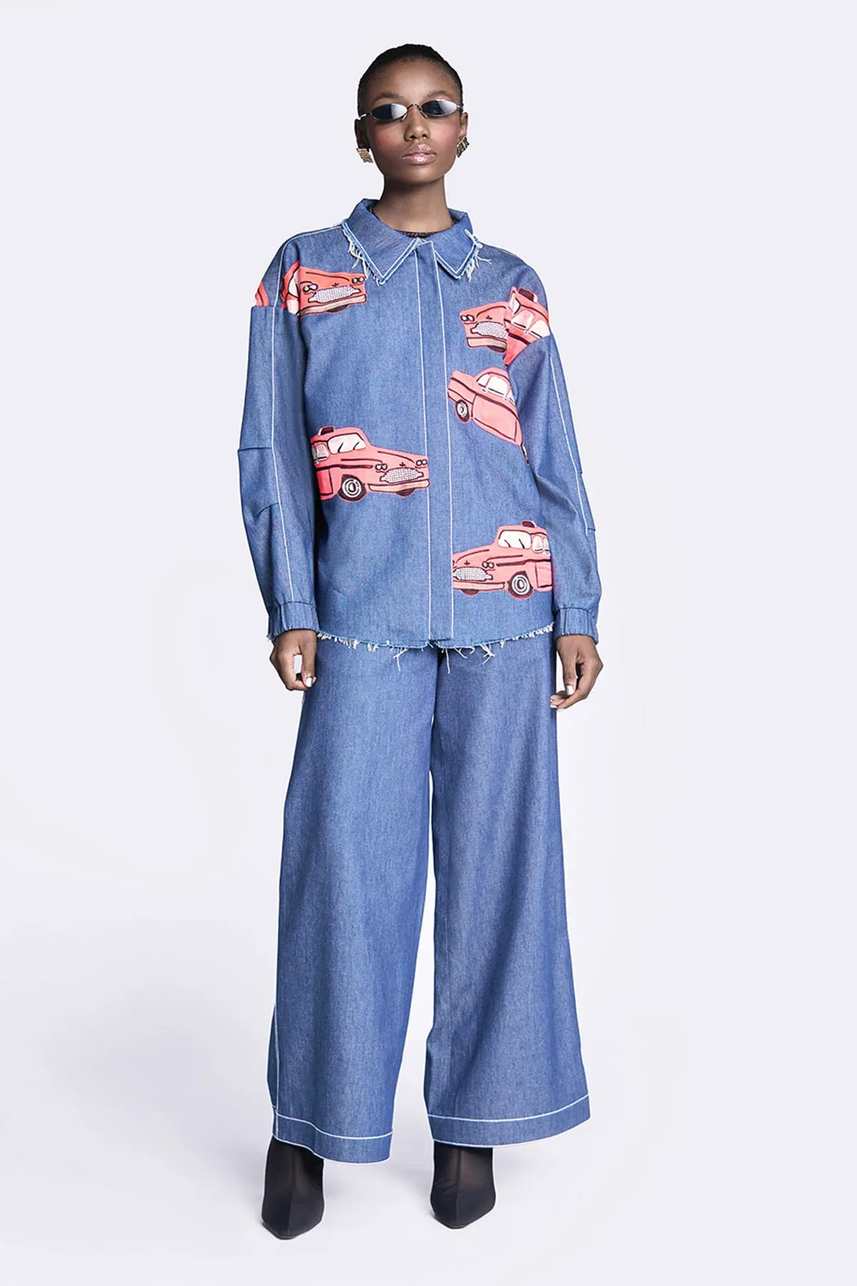Flared Pants of "(Taxi Oversized Jacket )"