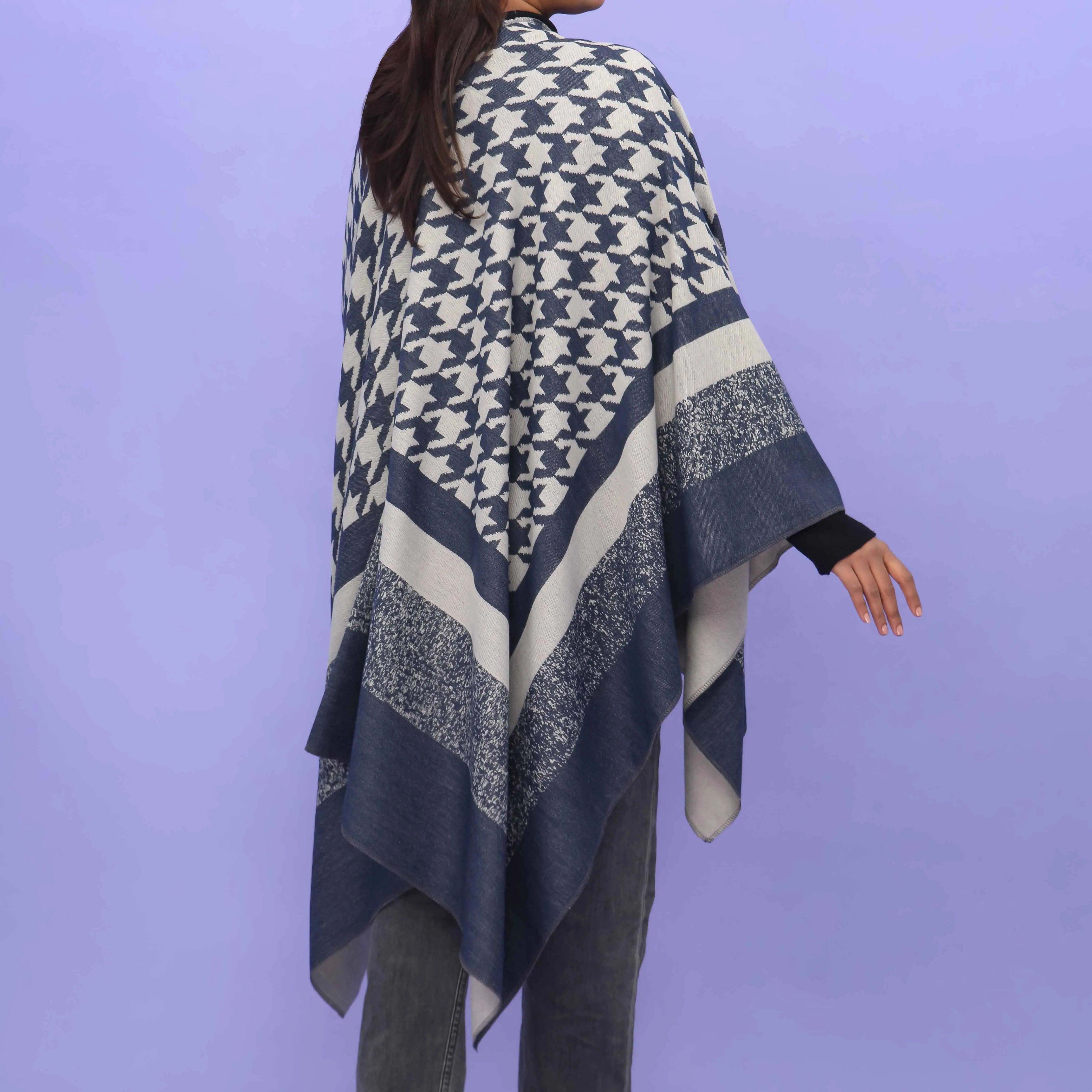 Grey Winter Cape Shawl PN4704