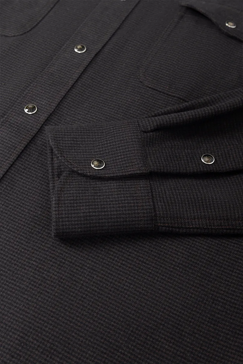 HeatGuard Casual Shirt Jacket | Brown Semi Plain 6098NZ