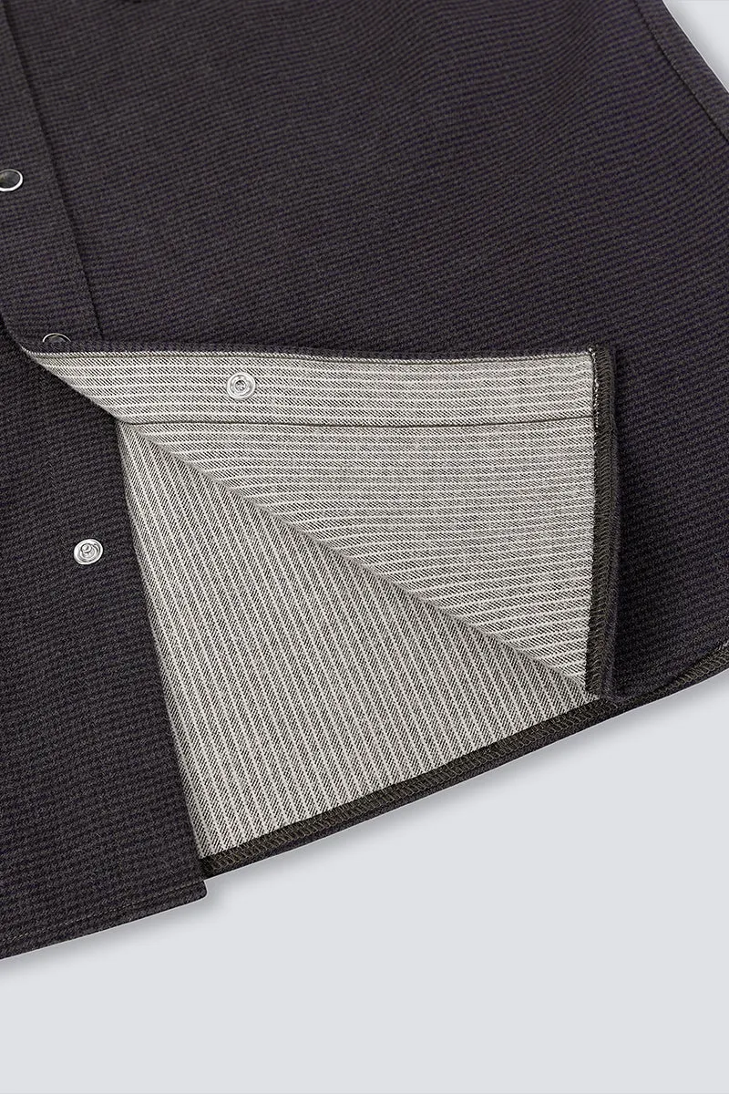 HeatGuard Casual Shirt Jacket | Brown Semi Plain 6098NZ