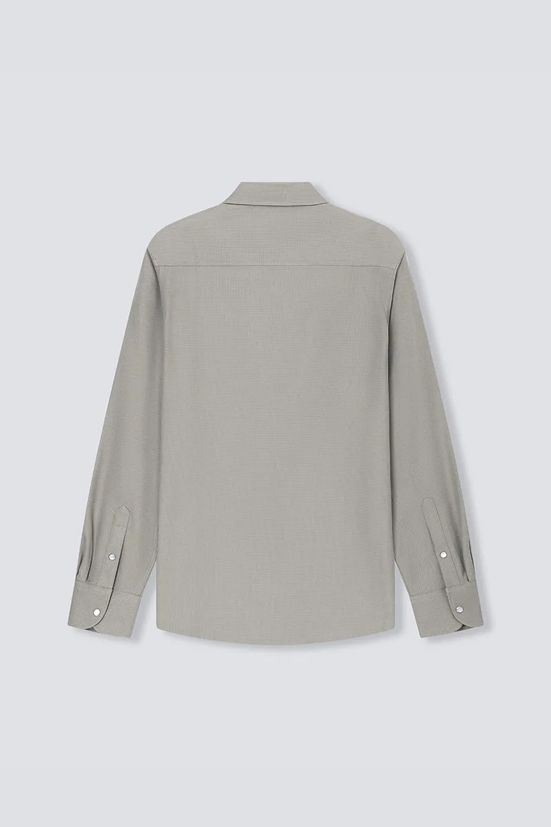 HeatGuard Casual Shirt Jacket | Khaki Semi Plain 6100NZ