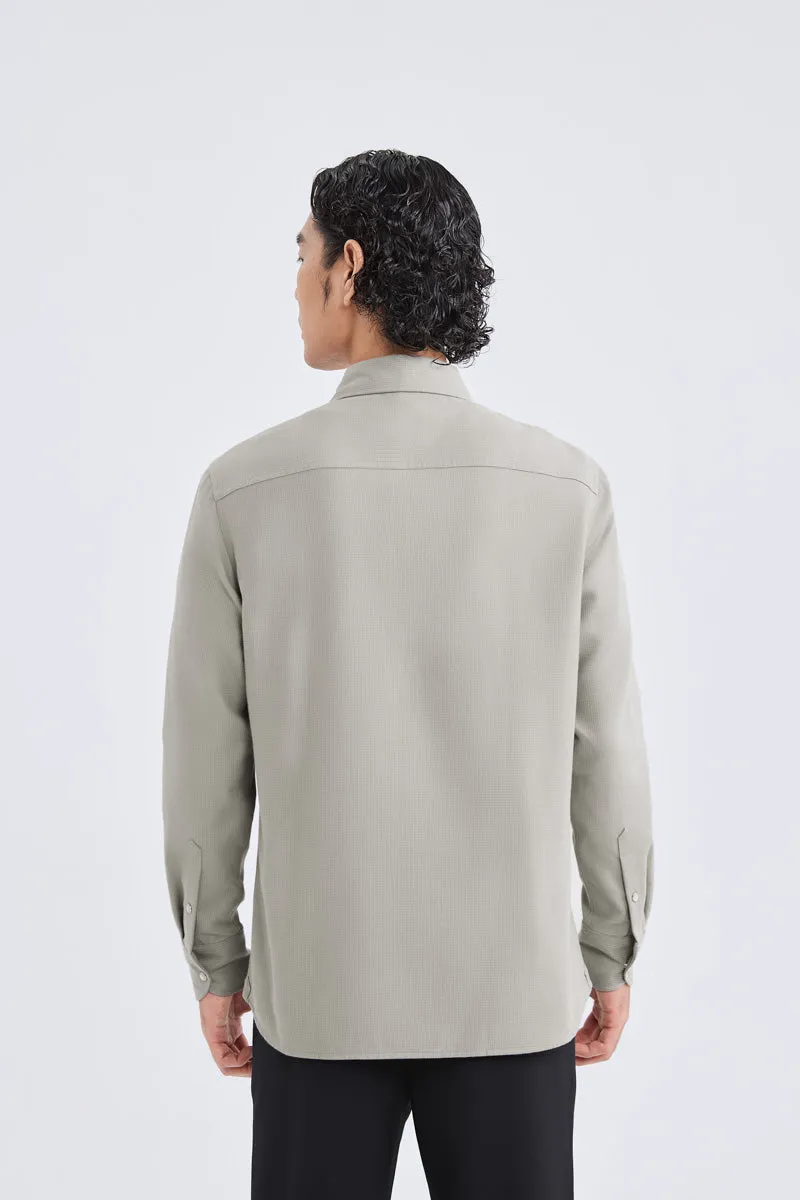 HeatGuard Casual Shirt Jacket | Khaki Semi Plain 6100NZ