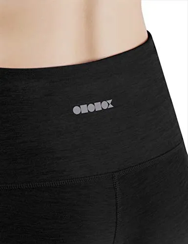 High Waist Out Pocket Yoga Pants Tummy Control Workout Running  Leggings Black