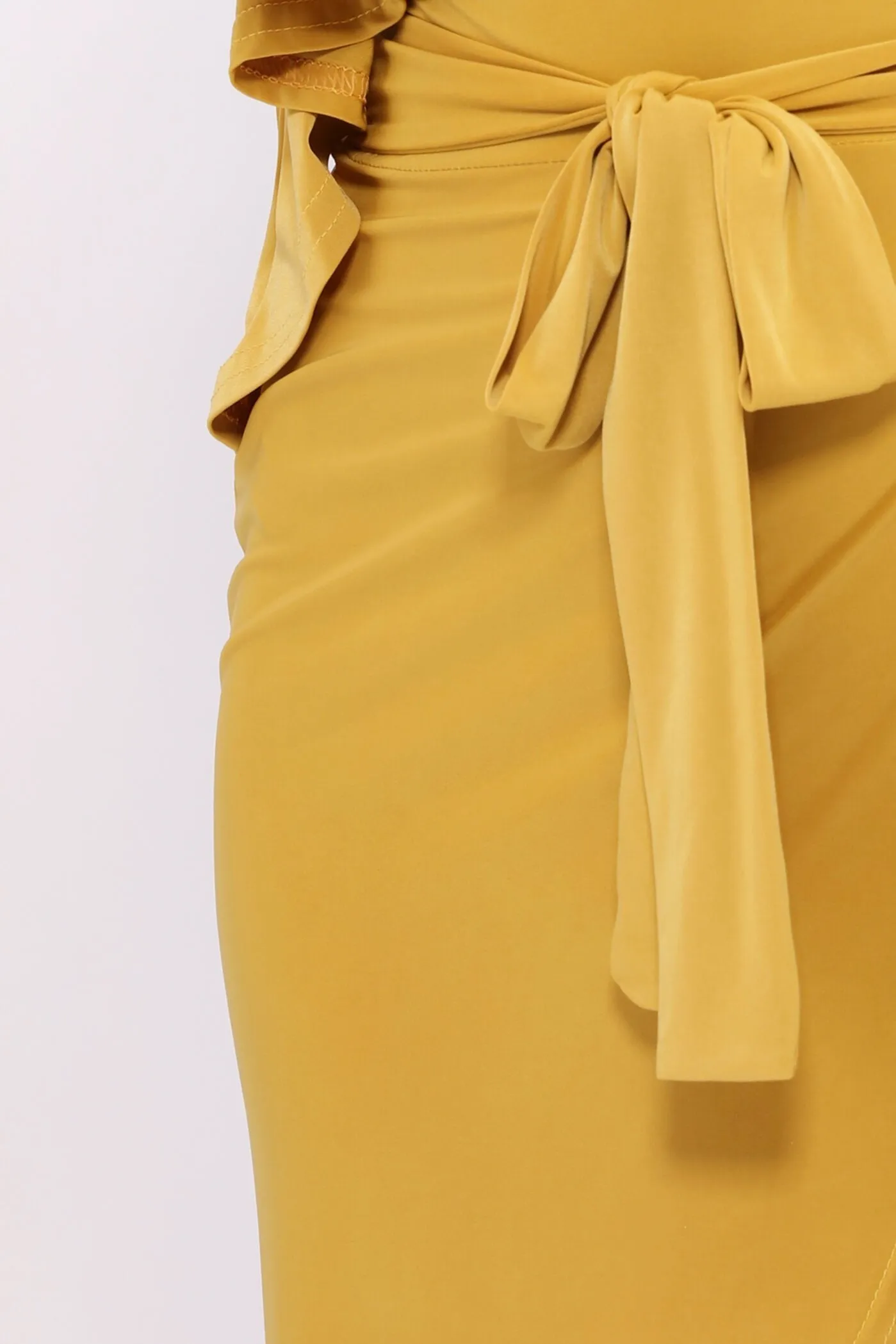 Honeydew Frill Wrap Mini Dress
