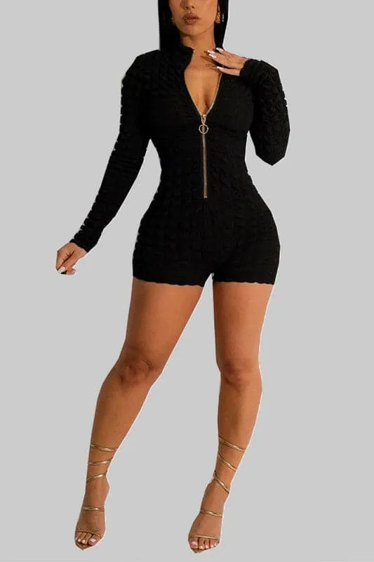 JA019 Popcorn Long Sleeve Rompers