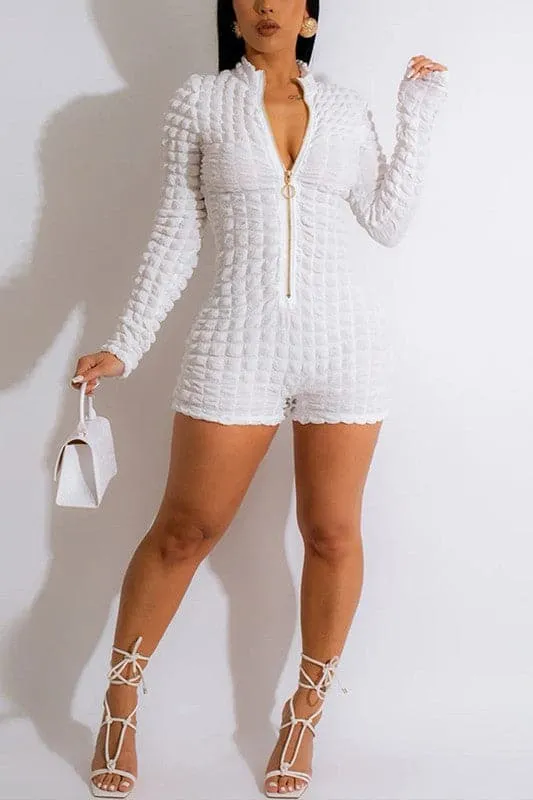 JA019 Popcorn Long Sleeve Rompers