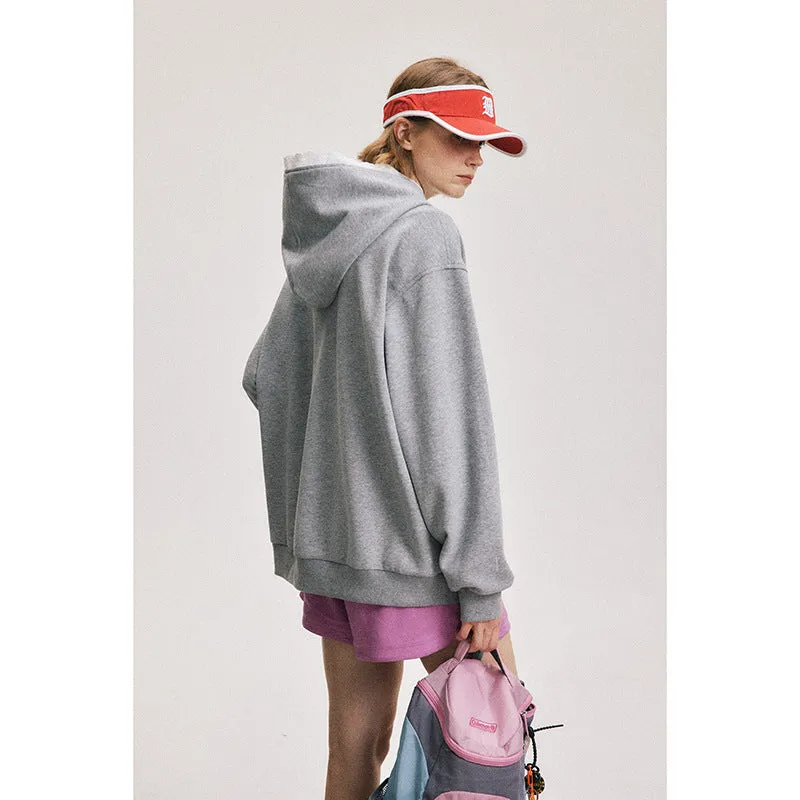 Jinquedai grunge dti American Retro Bow Lace Stitching Gray Casual Hooded Sweater Men's and Women's Loose Zipper Cardigan Jacket