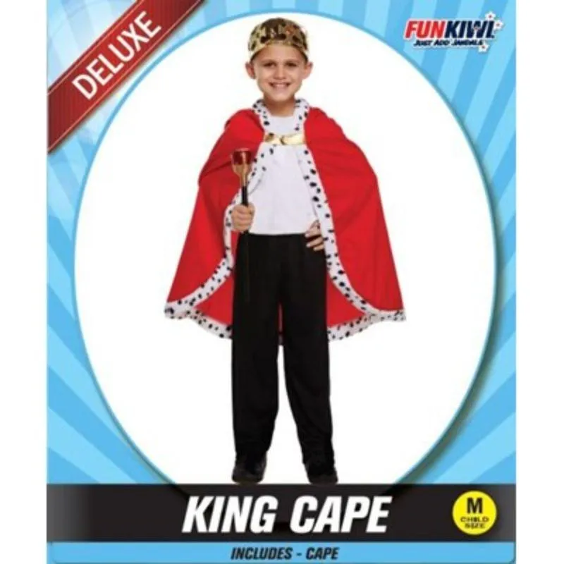 Kids Deluxe King Cape - M