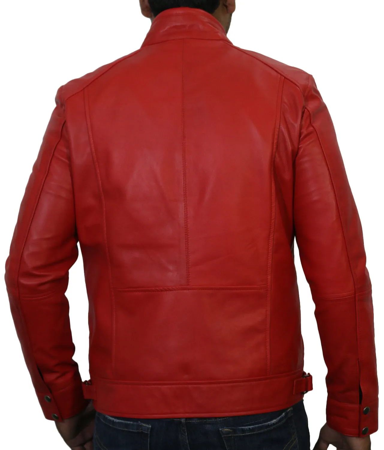 Leather Jackets Hub Mens Genuine Lambskin Leather Jacket (Black, Classic Jacket) - 1501196