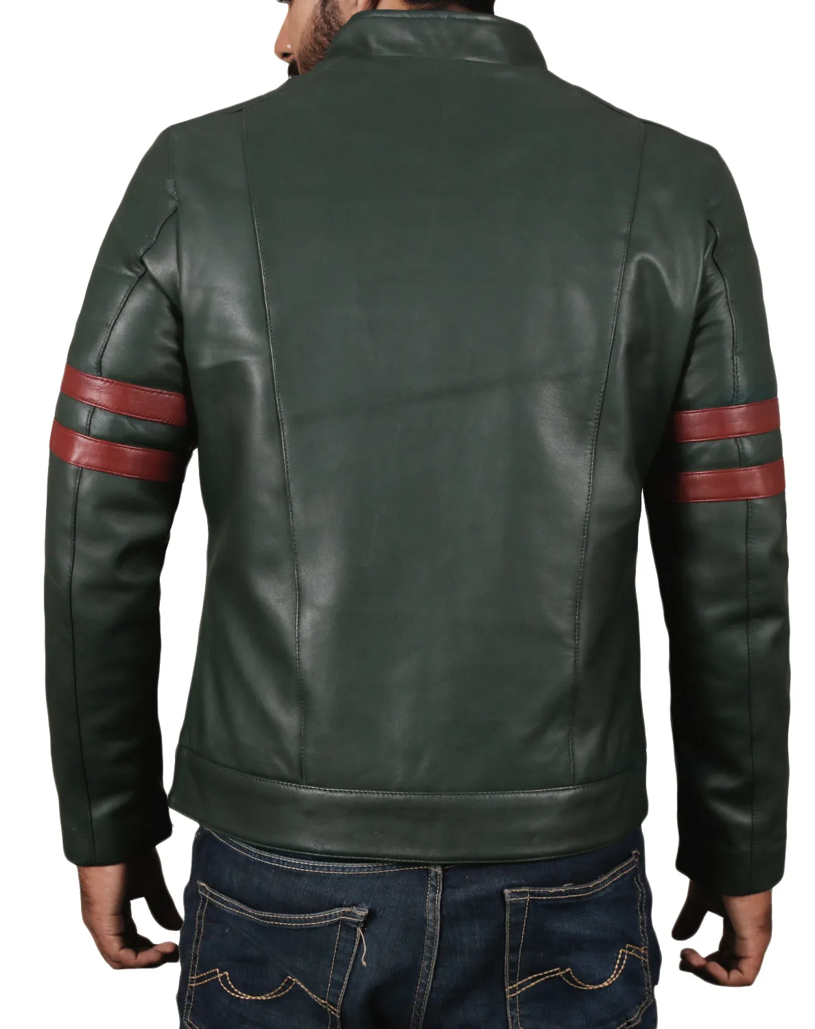 Leather Jackets Hub Mens Genuine Lambskin Leather Jacket (Black, Racer Jacket) - 1501535