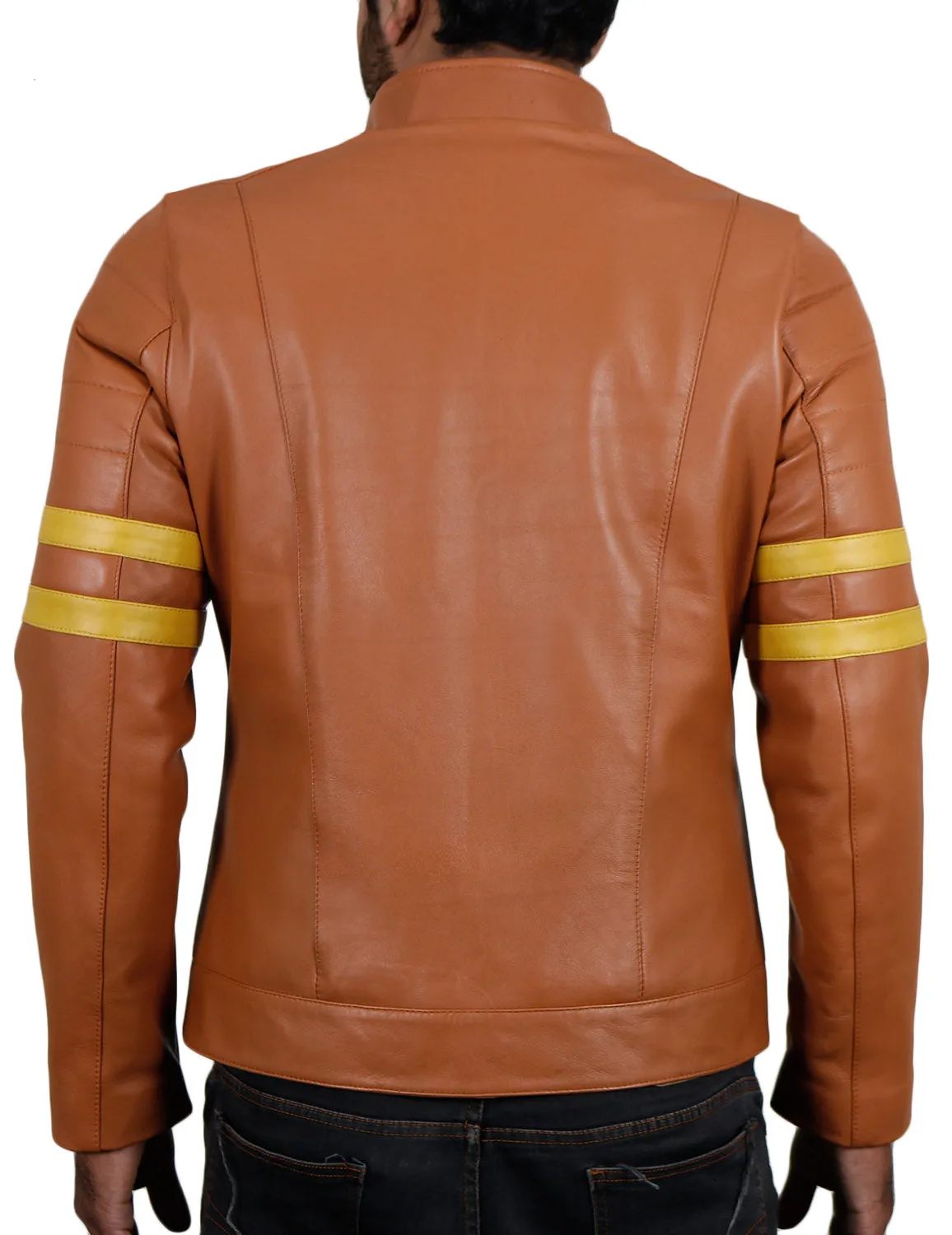 Leather Jackets Hub Mens Genuine Lambskin Leather Jacket (Black, Racer Jacket) - 1501535