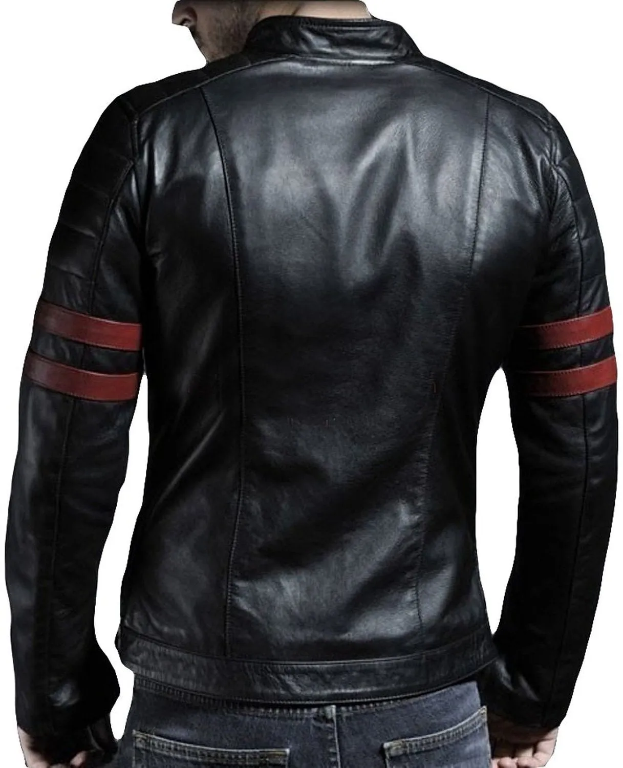 Leather Jackets Hub Mens Genuine Lambskin Leather Jacket (Black, Racer Jacket) - 1501535