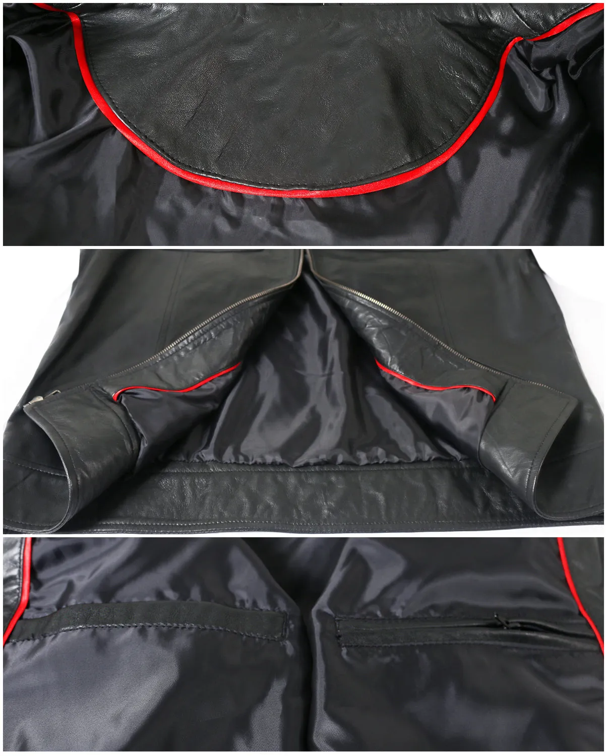 Leather Jackets Hub Mens Genuine Lambskin Leather Jacket (Black, Racer Jacket) - 1501535