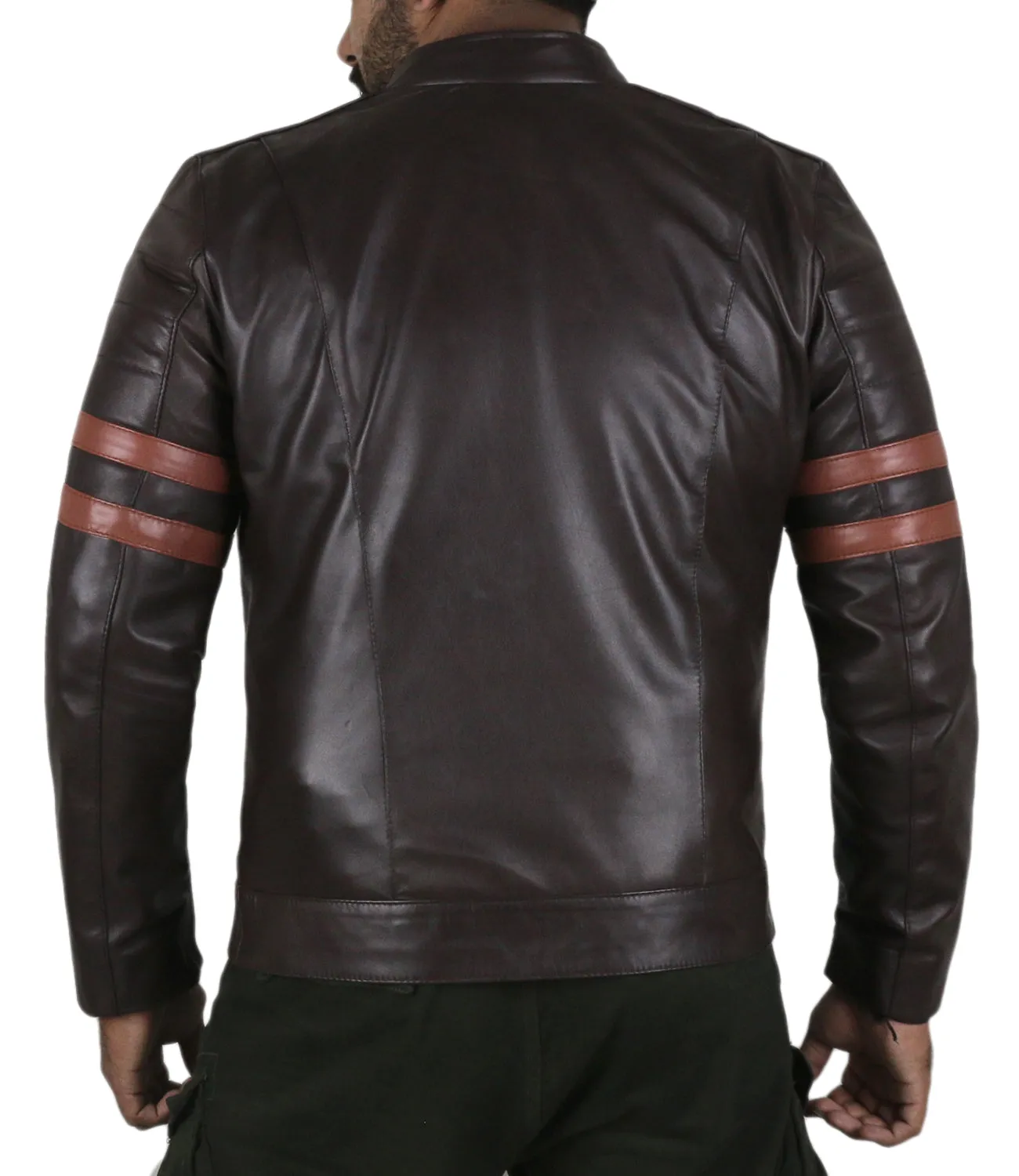 Leather Jackets Hub Mens Genuine Lambskin Leather Jacket (Black, Racer Jacket) - 1501535