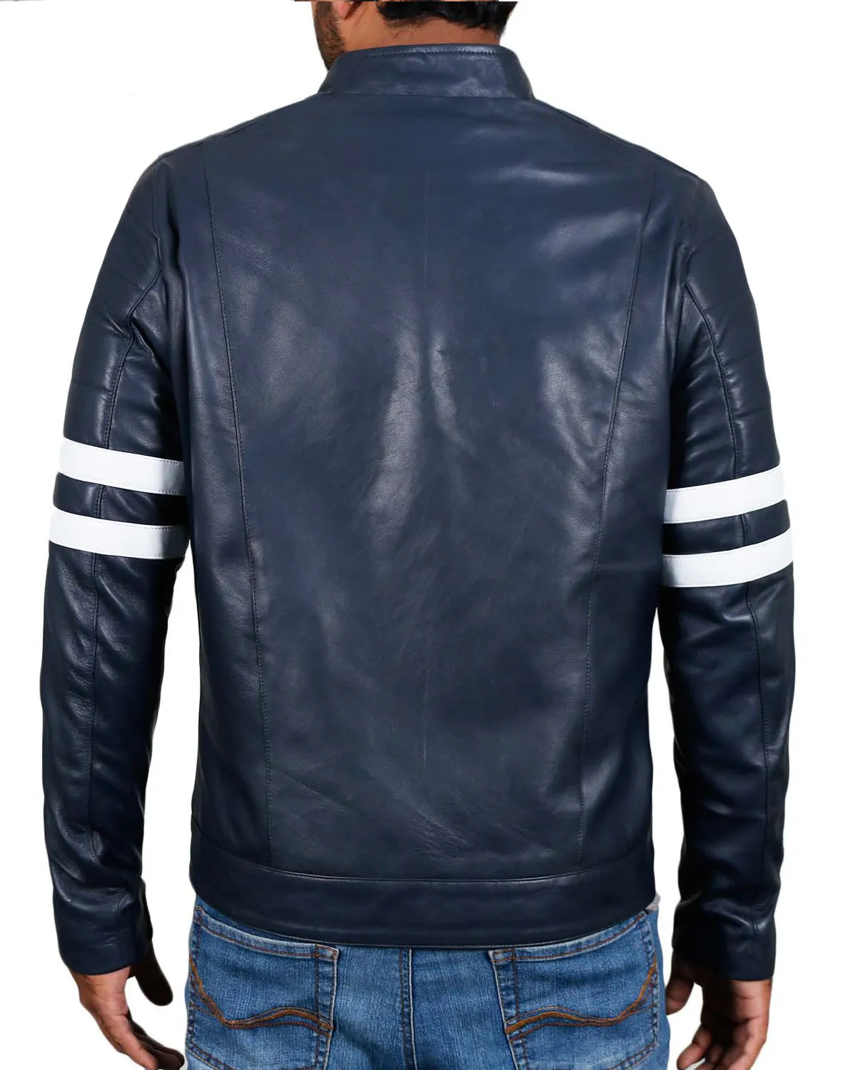 Leather Jackets Hub Mens Genuine Lambskin Leather Jacket (Black, Racer Jacket) - 1501535