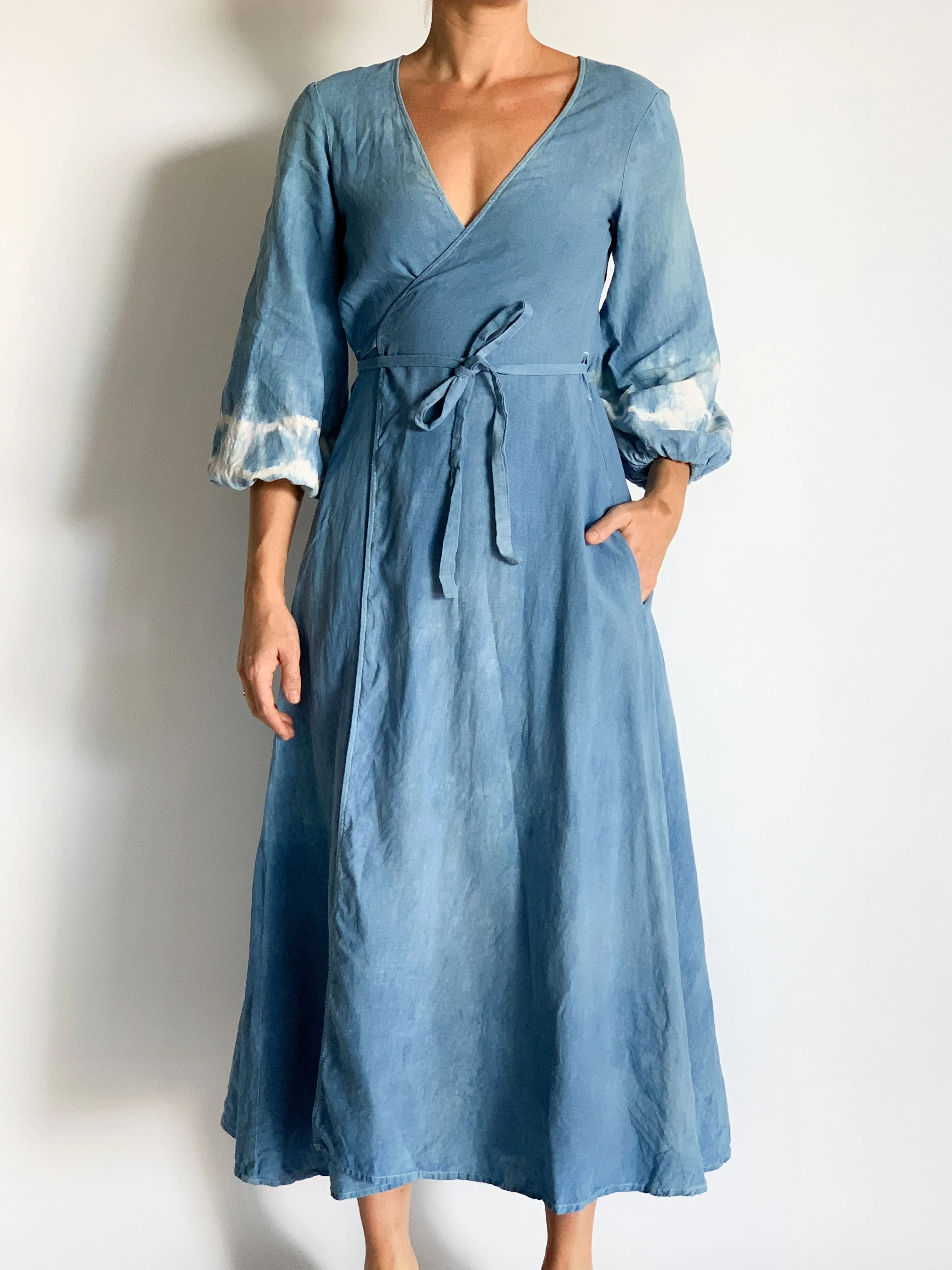 Linen Wrap Dress