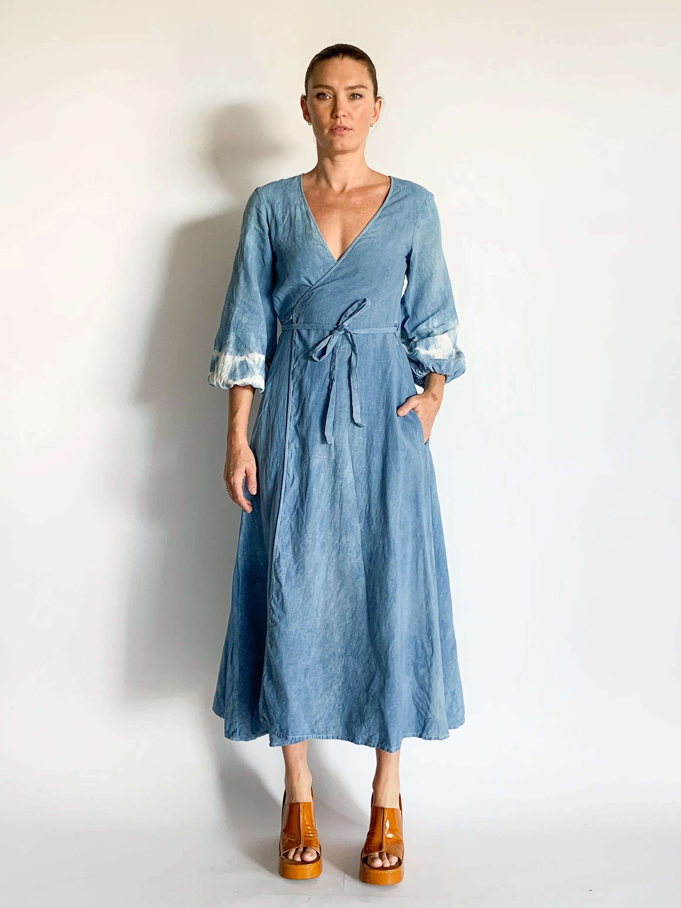 Linen Wrap Dress