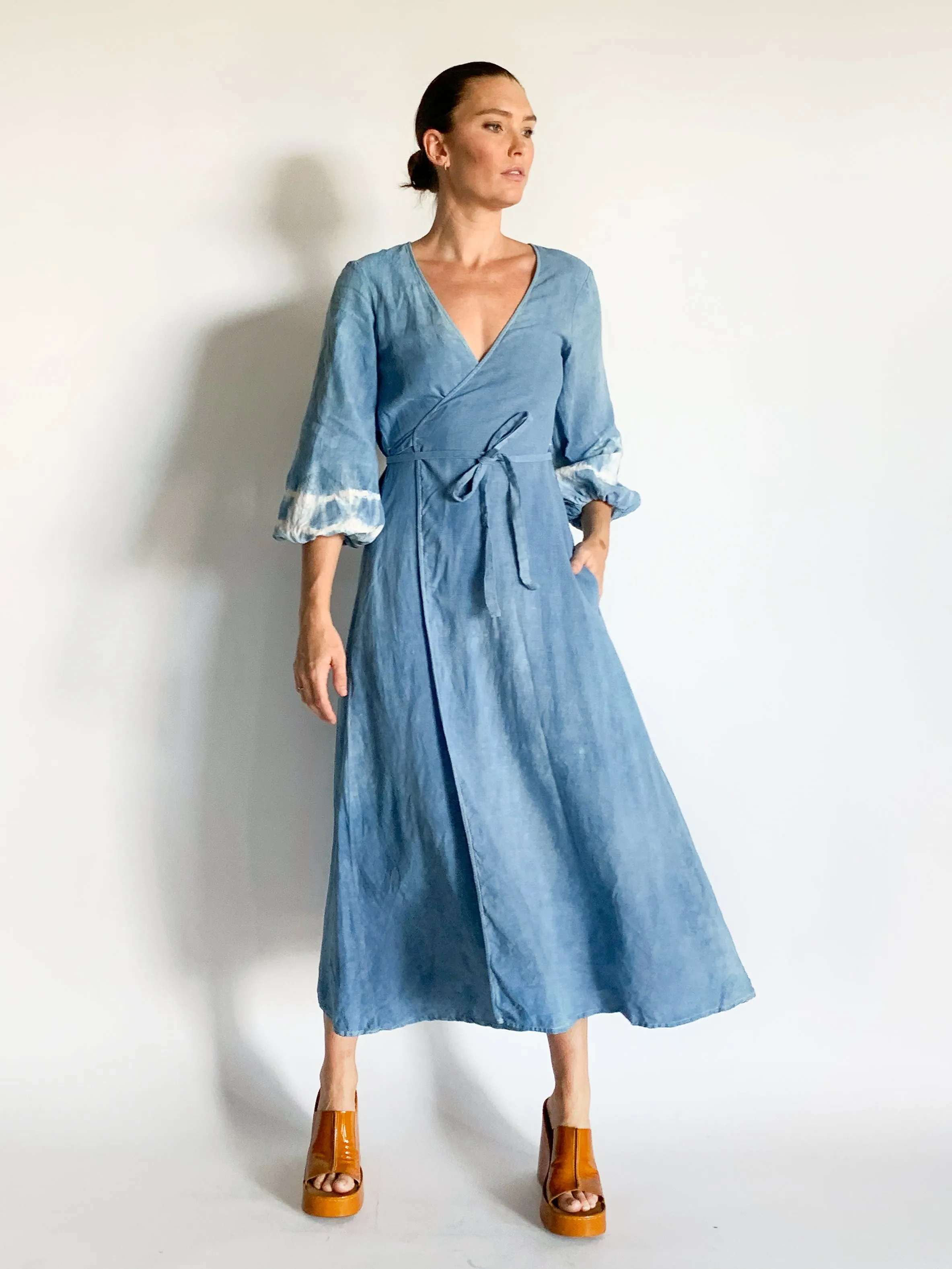 Linen Wrap Dress