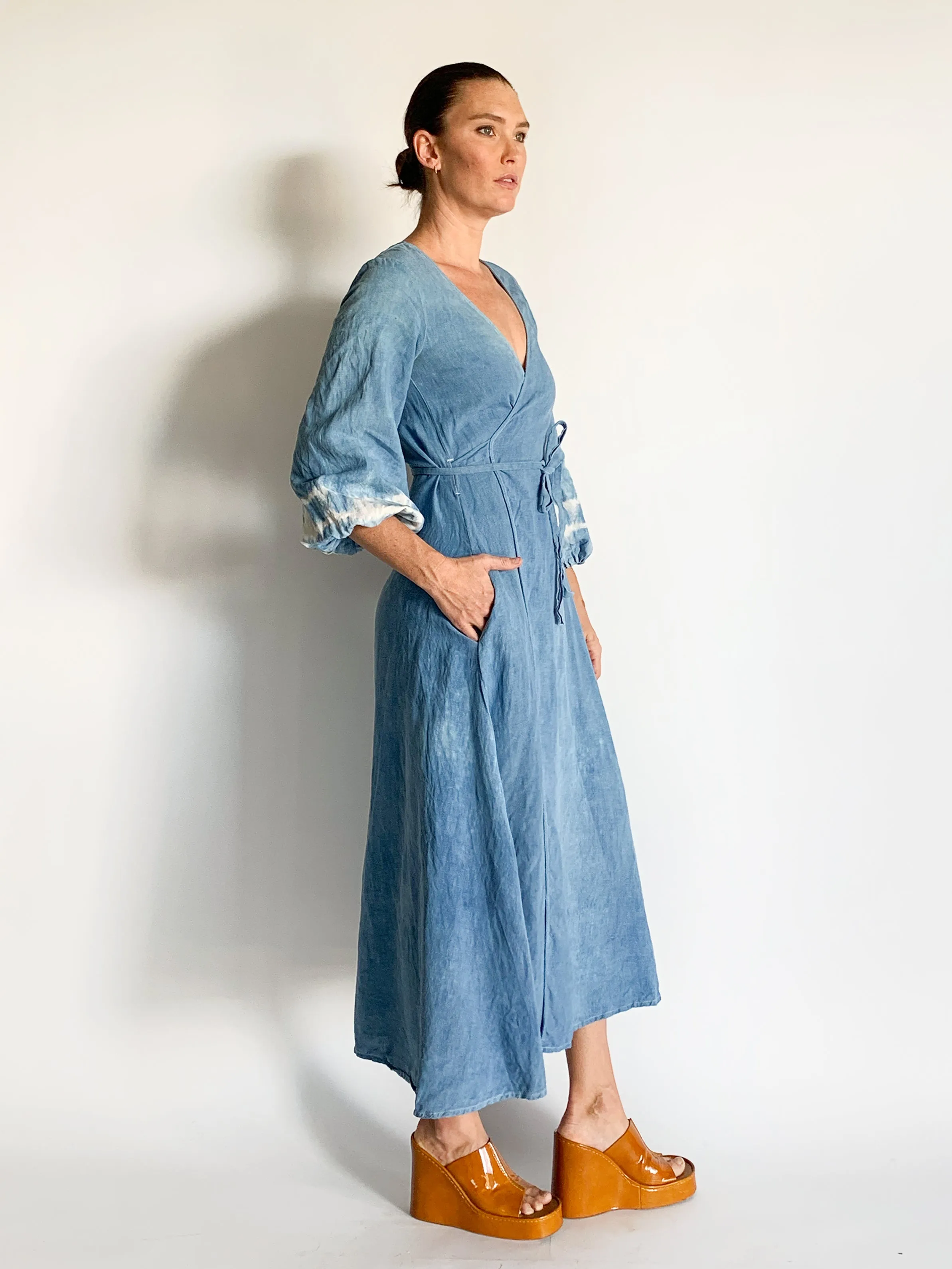 Linen Wrap Dress