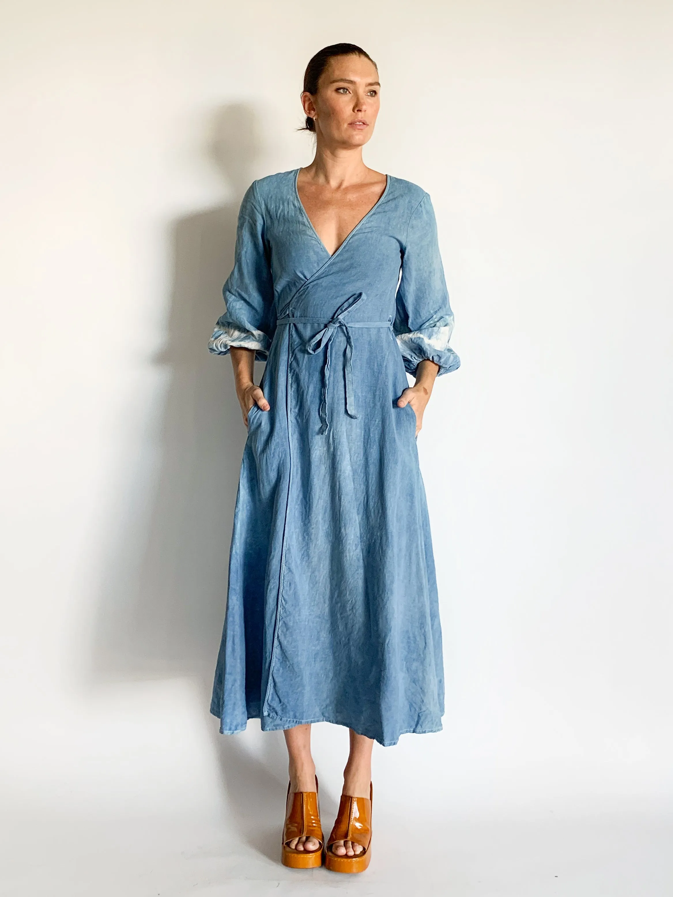 Linen Wrap Dress