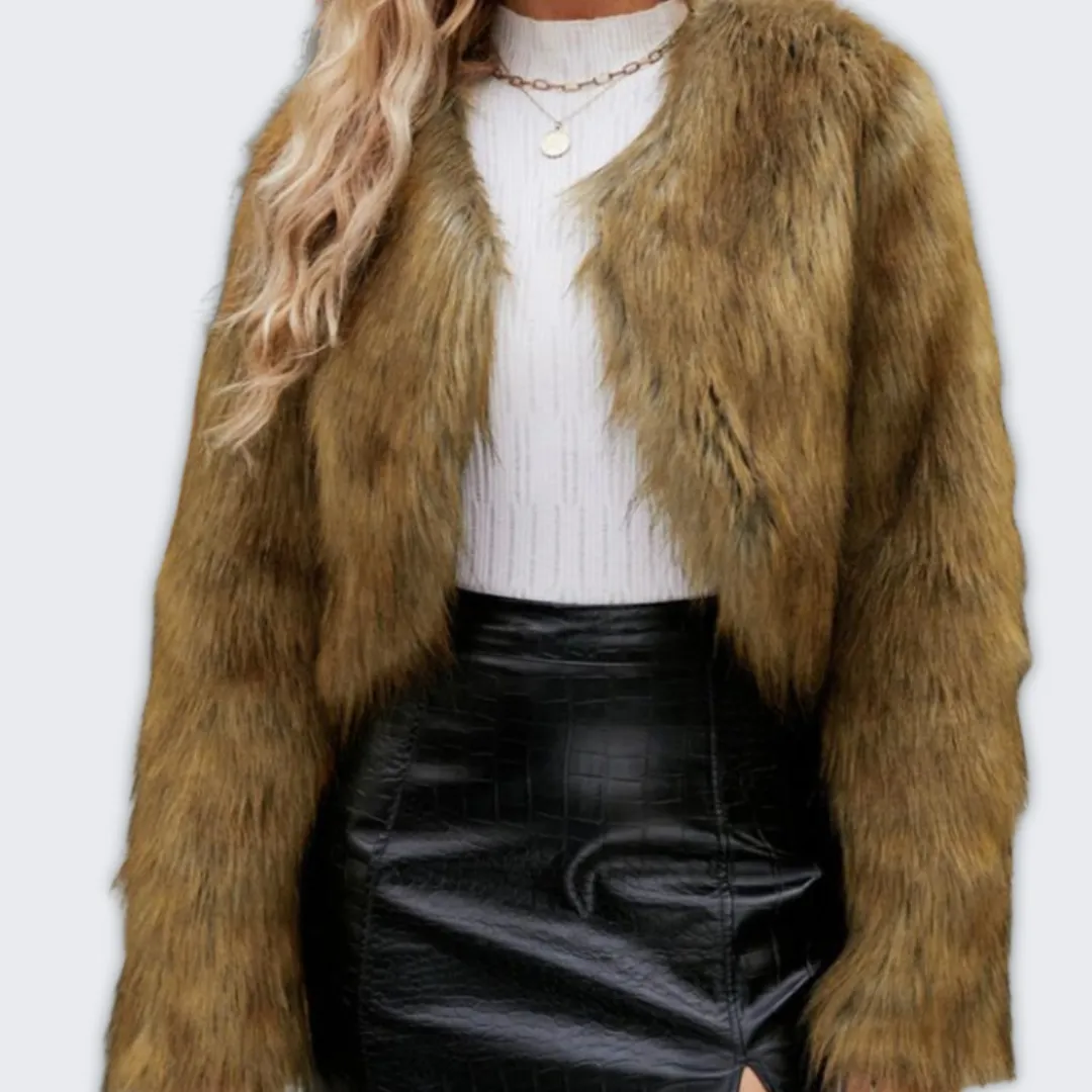Luxurious Fluffy Faux Fur Winter Coat for Stylish Elegance and Warmth