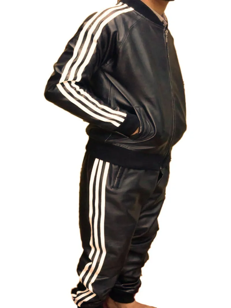 Mens Casual Black Leather Jacket